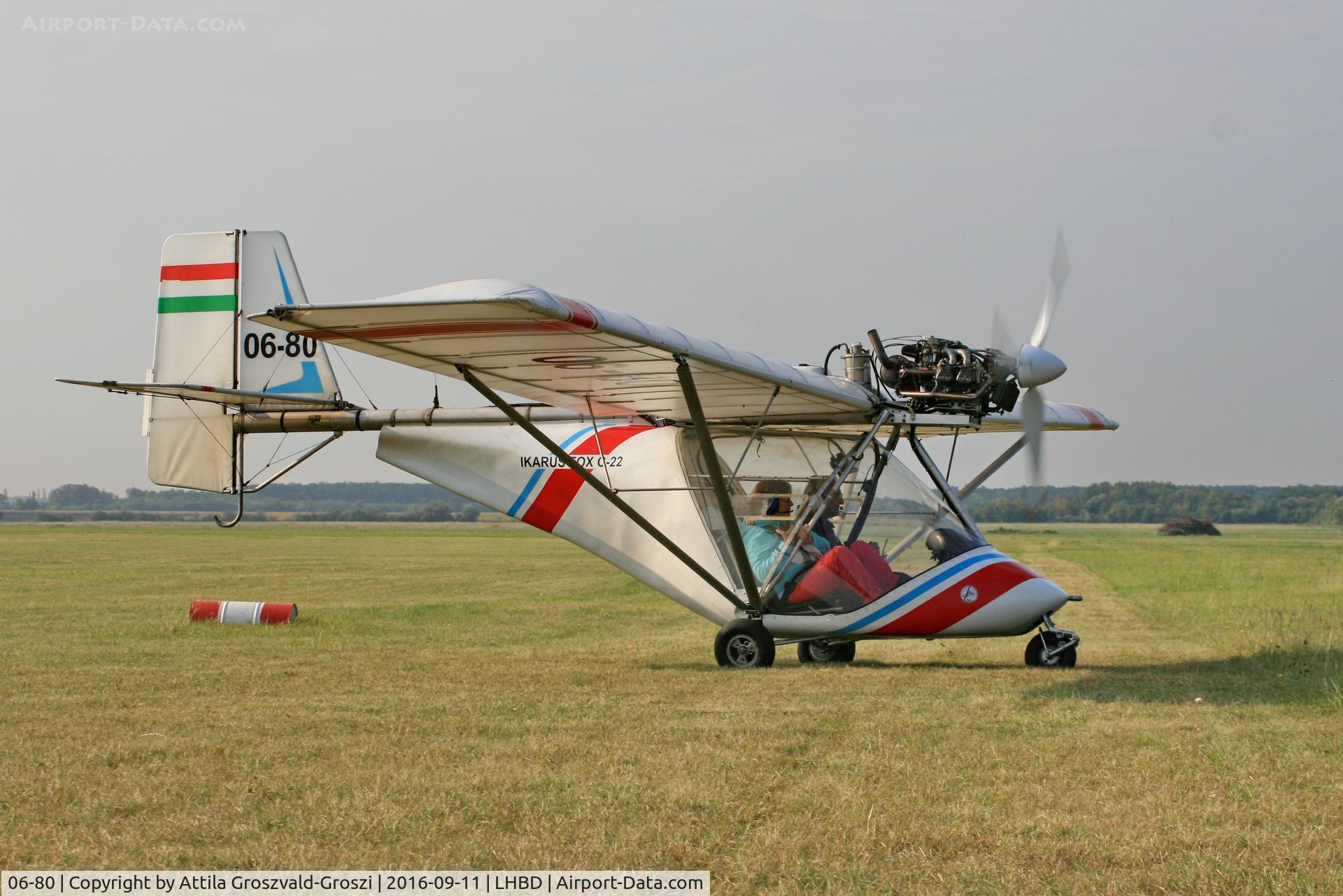 06-80, Comco-Ikarus C-22 Fox C/N 8606-3020, LHBD - Börgönd Airport. Albatros-Börgönd Air Show 2016, Hungary