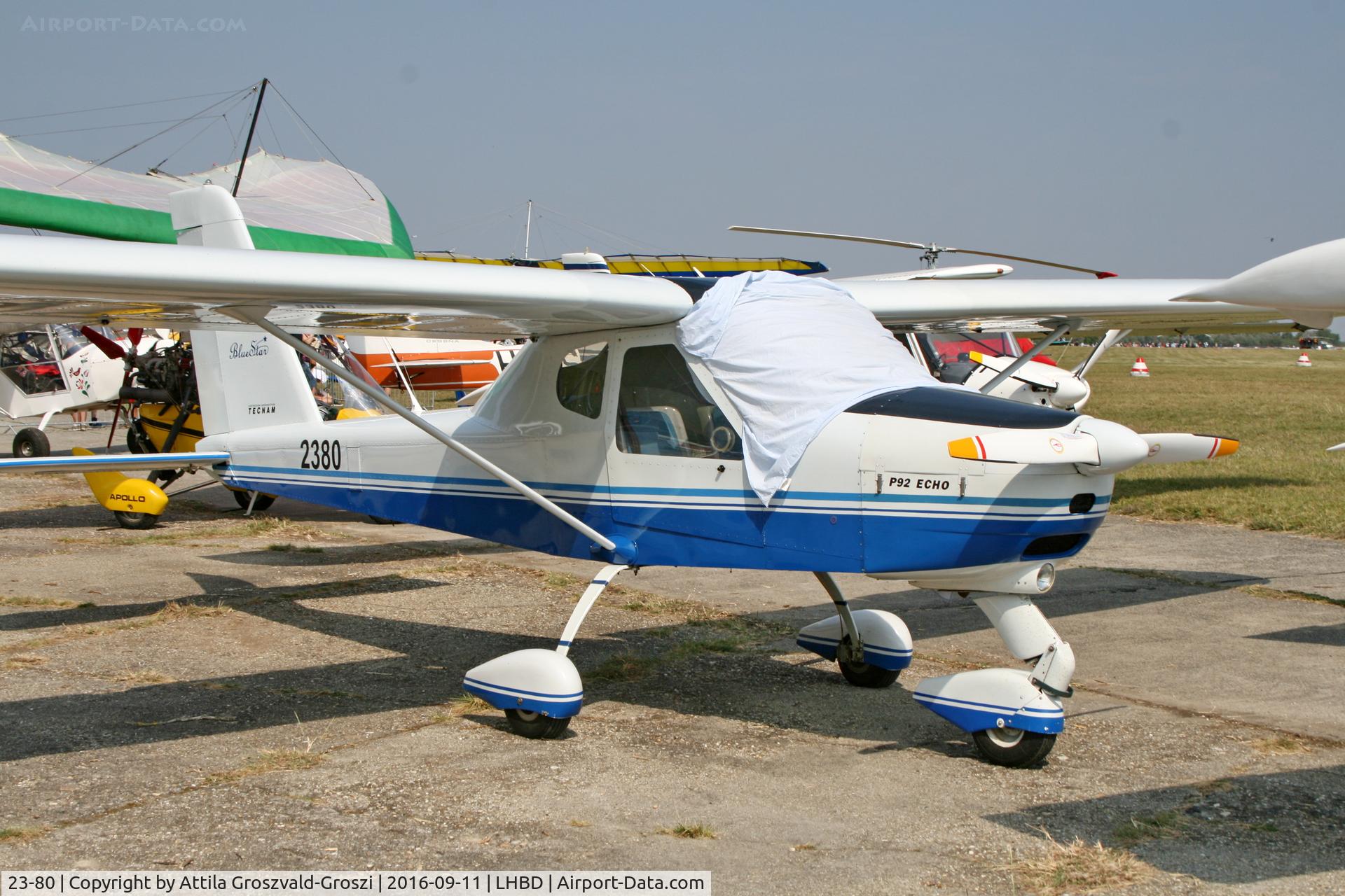 23-80, Tecnam P92 Echo, LHBD - Börgönd Airport. Albatros-Börgönd Air Show 2016, Hungary