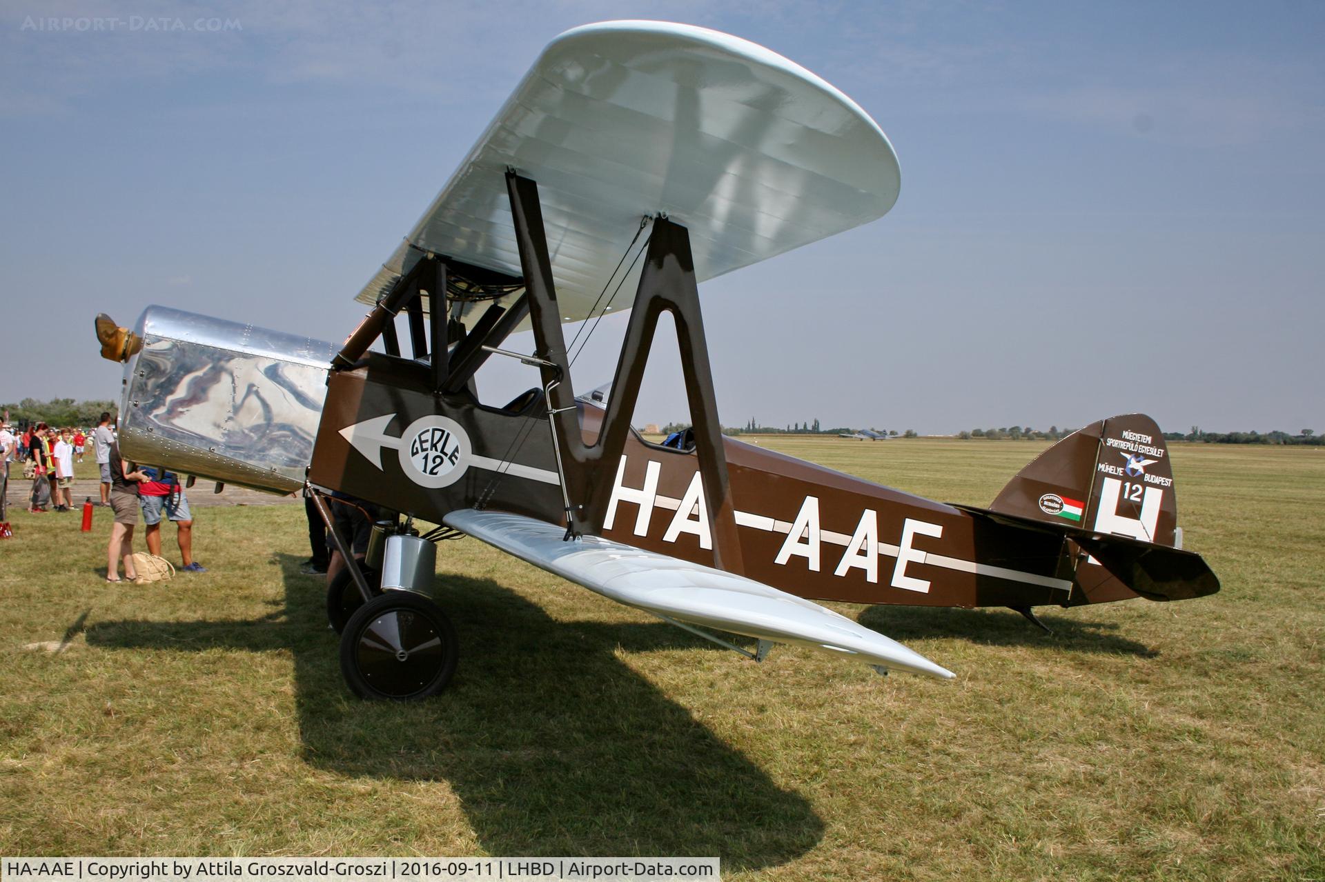 HA-AAE, 1988 Bánhidi Gerle 13 - Replica C/N F-04, LHBD - Börgönd Airport. Albatros-Börgönd Air Show 2016, Hungary