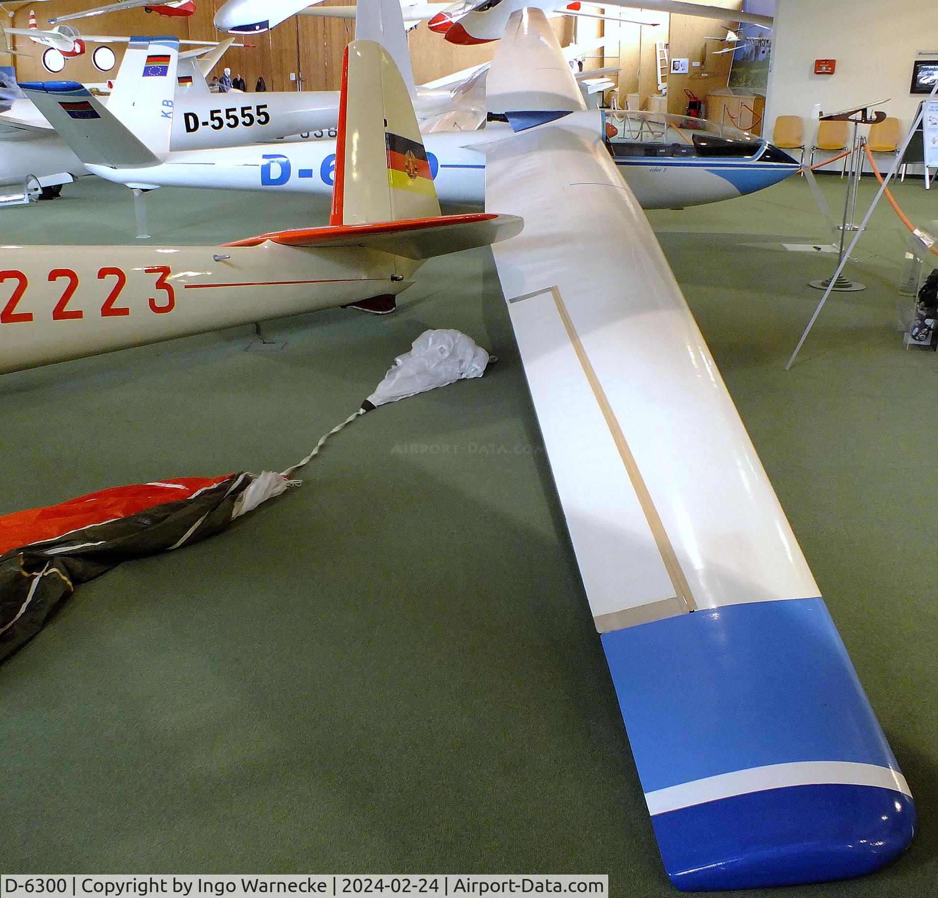 D-6300, 1968 Akaflieg Braunschweig SB-5E C/N 6, Akaflieg Braunschweig SB-5E, built as SB-5B in 1968, converted to SB-5E in 1973, the dorsal fairing contains a camera pointing backwards, at the Deutsches Segelflugmuseum mit Modellflug (German Soaring Museum with Model Flight), Gersfeld Wasserkuppe