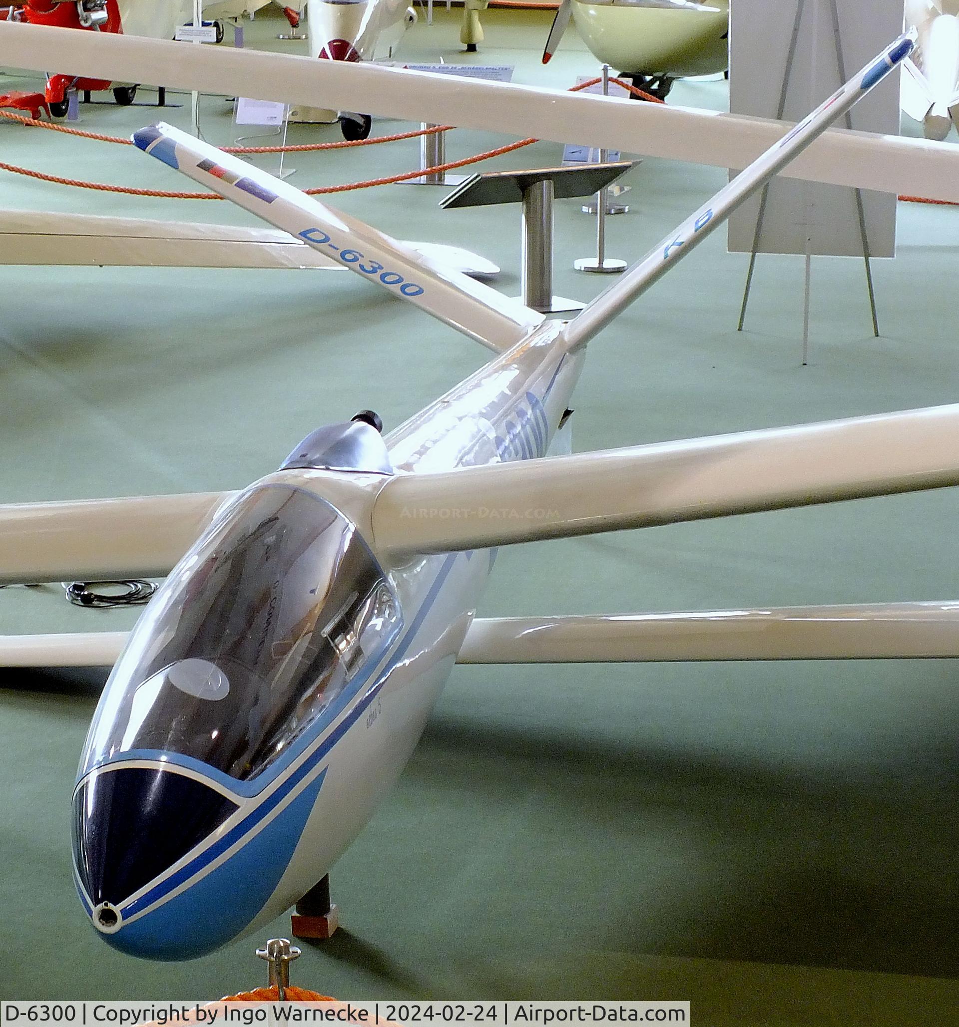 D-6300, 1968 Akaflieg Braunschweig SB-5E C/N 6, Akaflieg Braunschweig SB-5E, built as SB-5B in 1968, converted to SB-5E in 1973, the dorsal fairing contains a camera pointing backwards, at the Deutsches Segelflugmuseum mit Modellflug (German Soaring Museum with Model Flight), Gersfeld Wasserkuppe