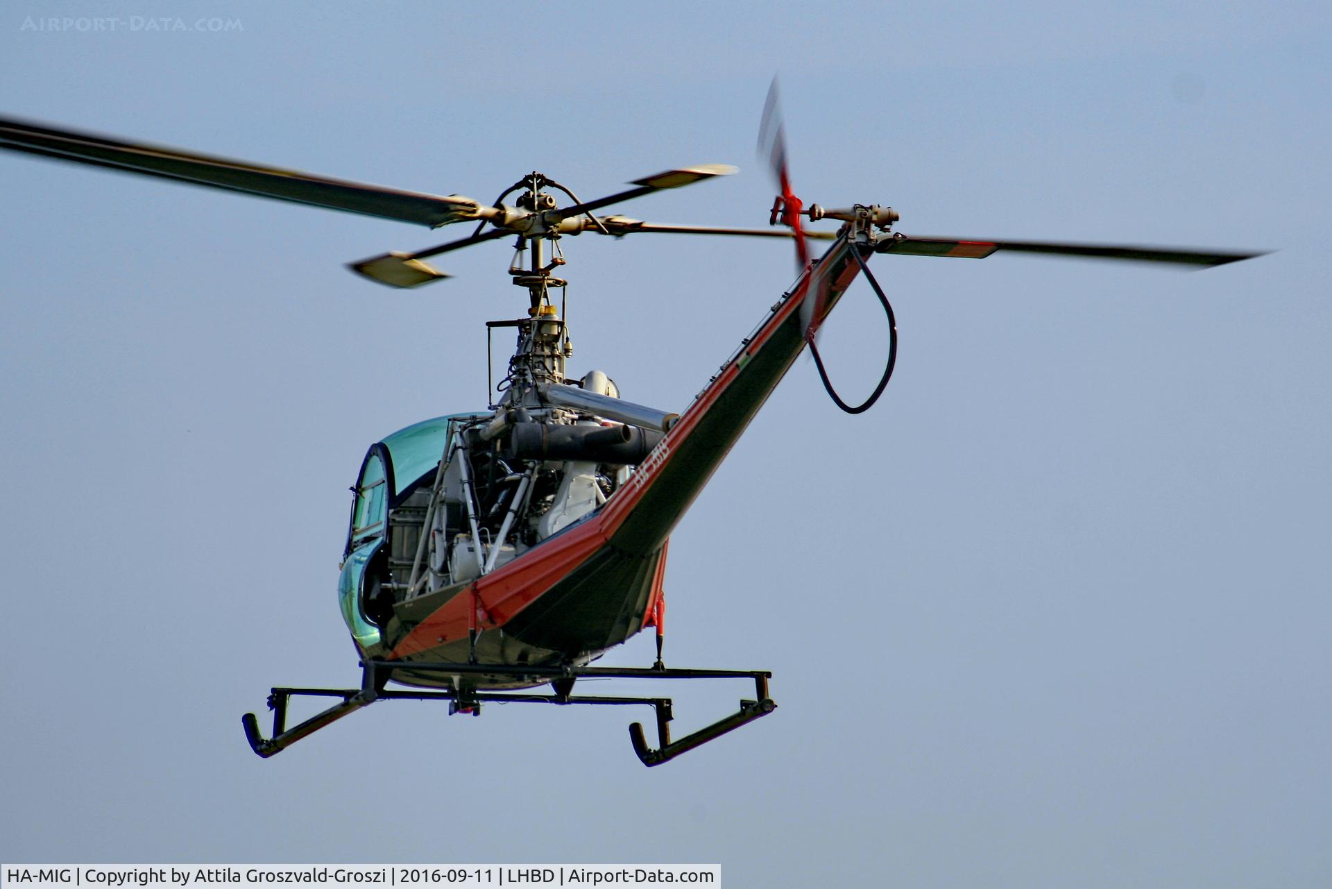 HA-MIG, 1959 Hiller UH-12D C/N 1145, LHBD - Börgönd Airport. Albatros-Börgönd Air Show 2016, Hungary
