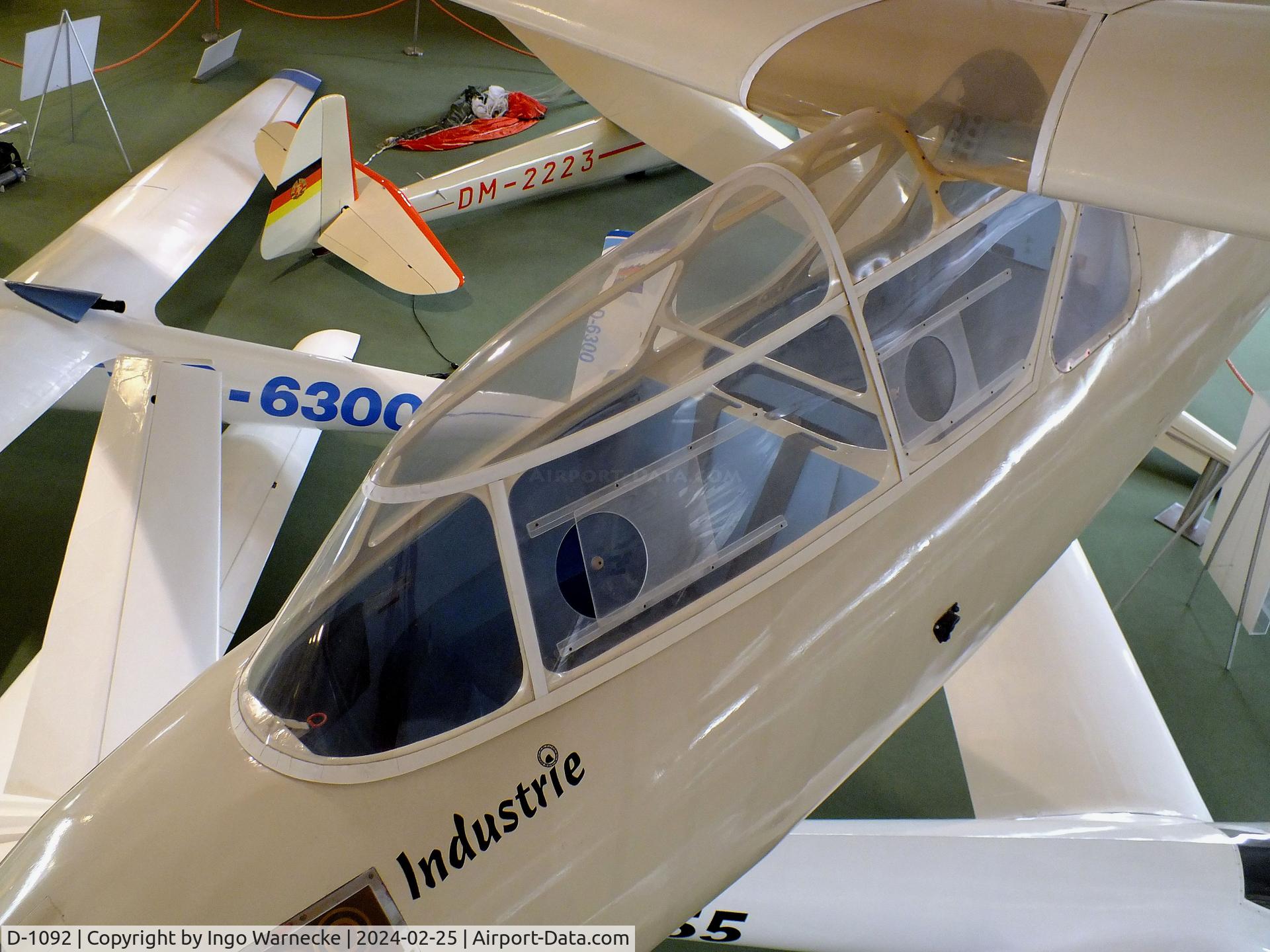 D-1092, 1953 Dittmar Schleicher Condor IV/3 C/N 23/53, Dittmar (Schleicher) Condor IV/3 at the Deutsches Segelflugmuseum mit Modellflug (German Soaring Museum with Model Flight), Gersfeld Wasserkuppe #c