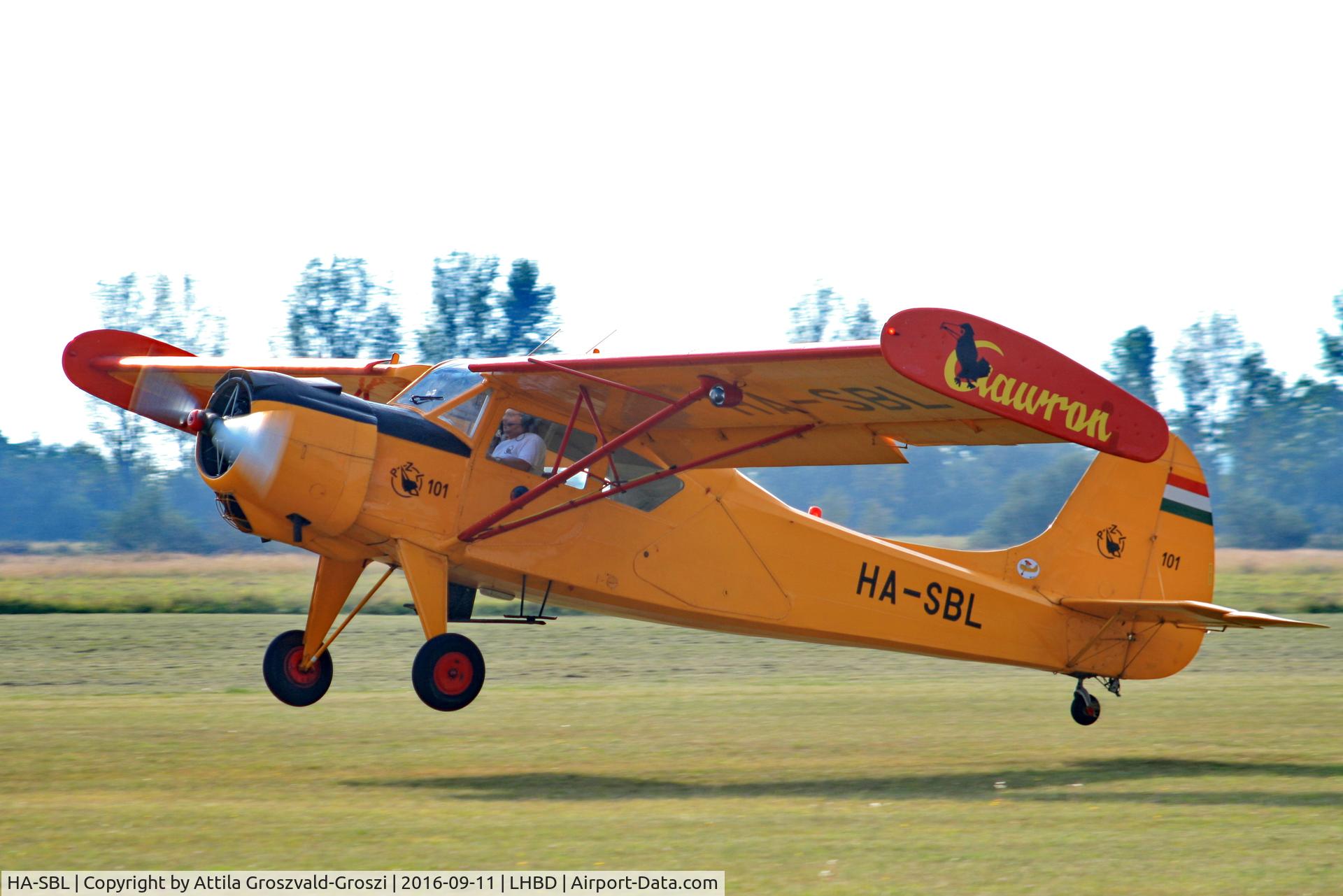 HA-SBL, 1969 PZL-Okecie PZL-101A Gawron C/N 119294, LHBD - Börgönd Airport. Albatros-Börgönd Air Show 2016, Hungary
