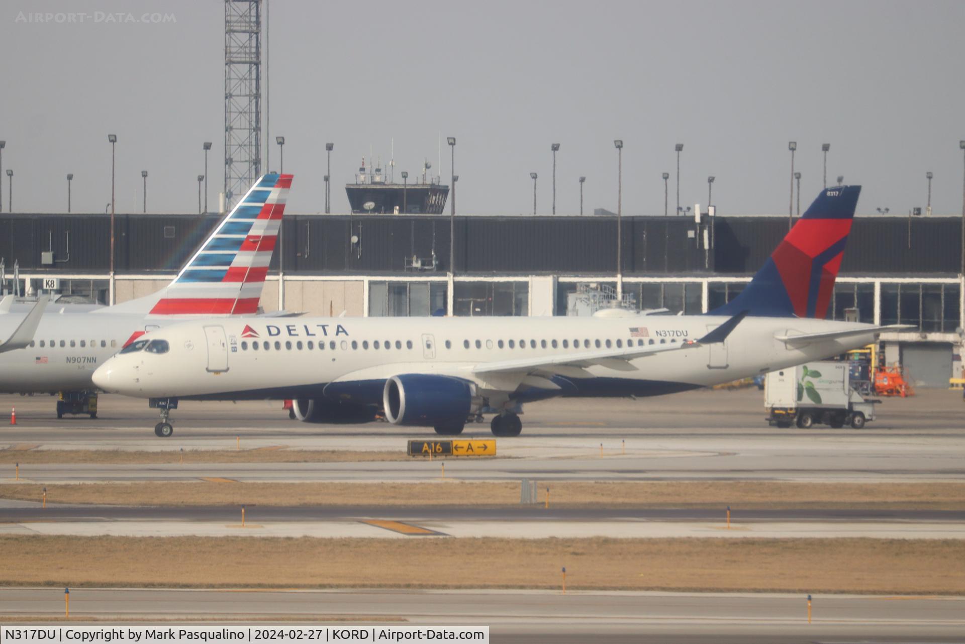 N317DU, 2023 Airbus A220-371 C/N 55212, Airbus A220-371