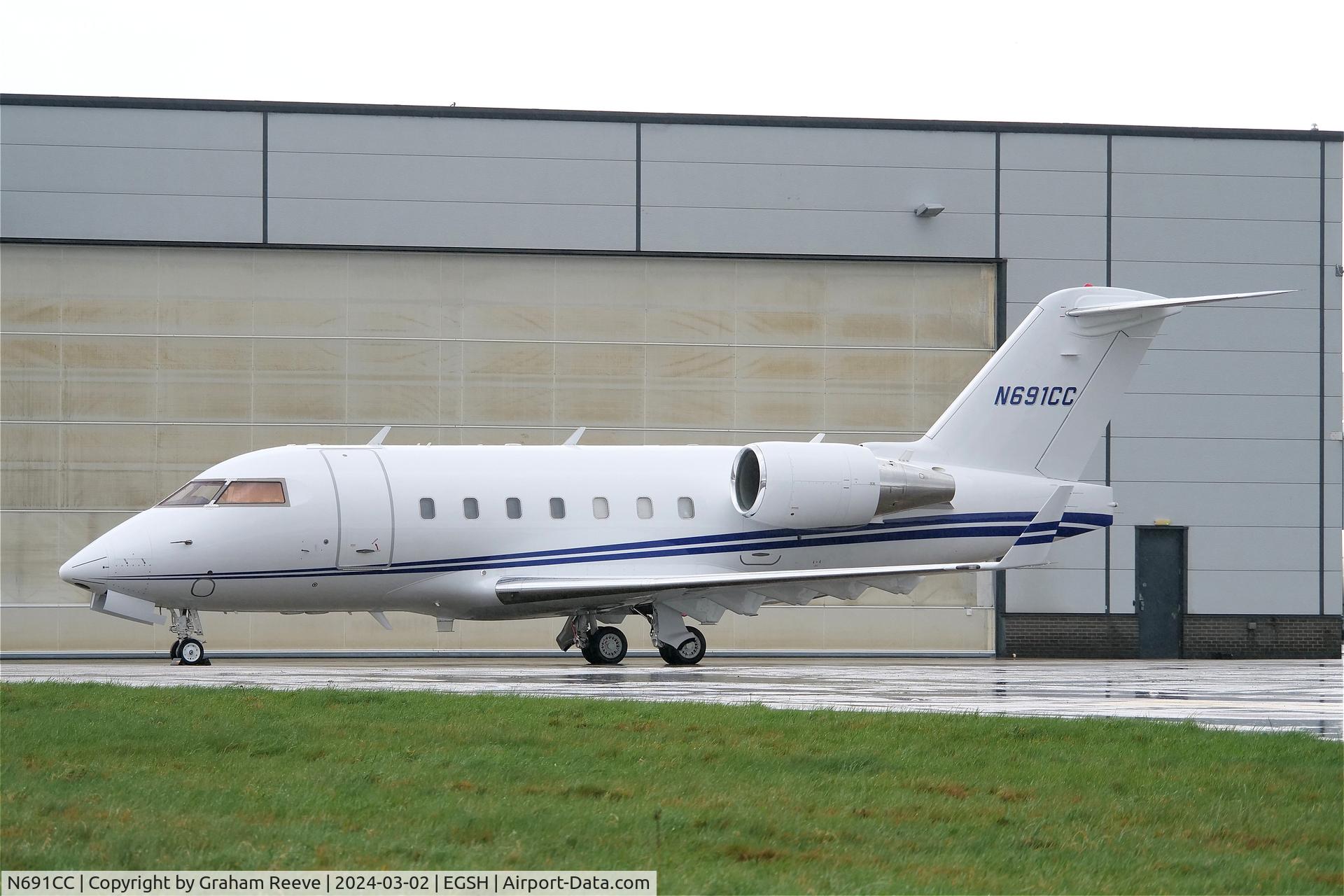 N691CC, 1992 Canadair Challenger 601-3A (CL-600-2B16) C/N 5126, Parked at Norwich.
