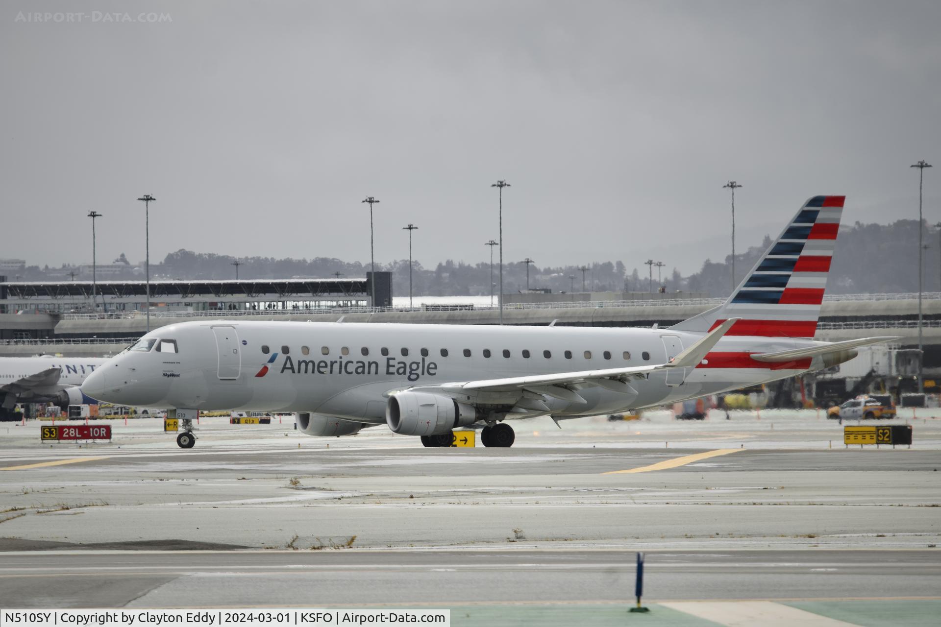 N510SY, 2021 Embraer ERJ-175LR (ERJ-170-200 LR) C/N 17000891, SFO 2024.
