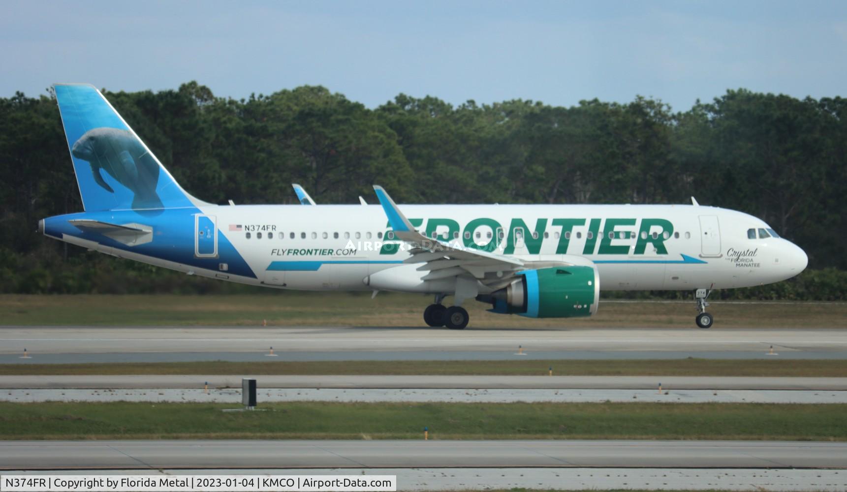 N374FR, 2021 Airbus A320-251NEO C/N 10452, FFT A32N Crystal zx MCO-PUJ