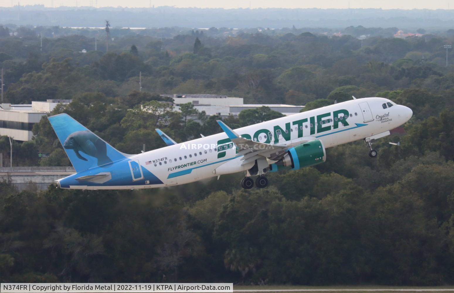 N374FR, 2021 Airbus A320-251NEO C/N 10452, FFT A32N Crystal zx TPA-DEN