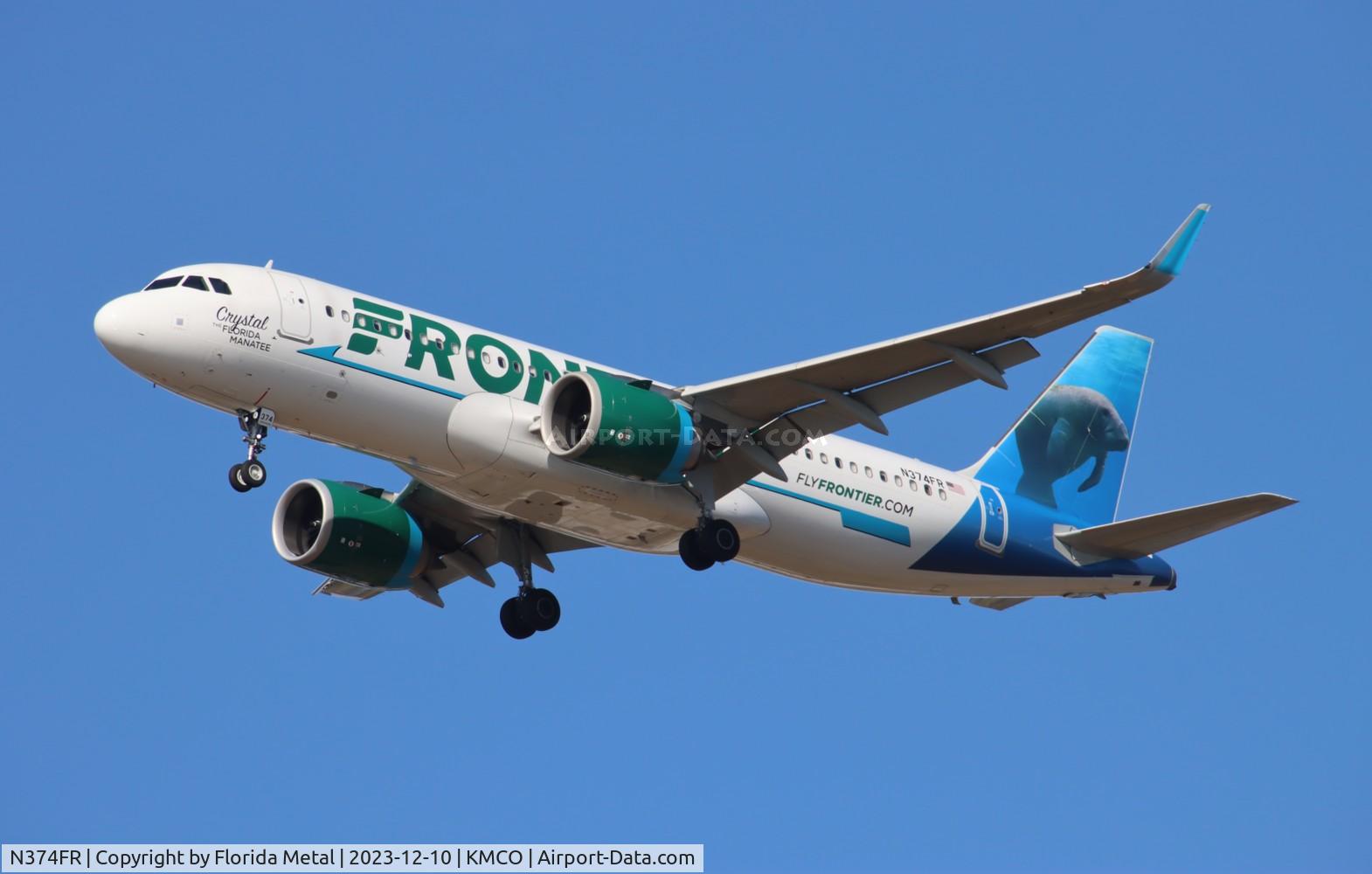 N374FR, 2021 Airbus A320-251NEO C/N 10452, FFT A32N Crystal zx ATL-MCO