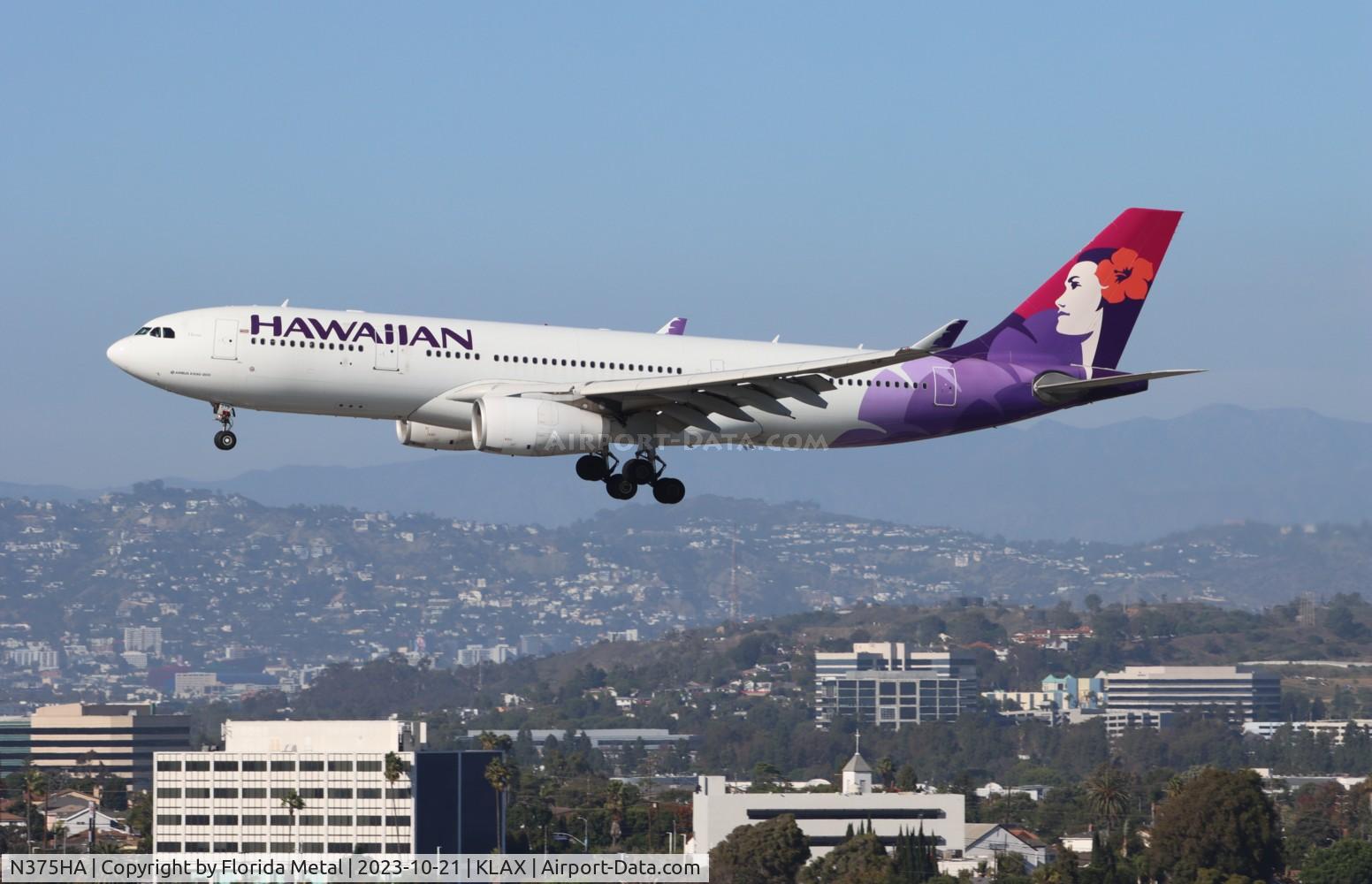 N375HA, 2015 Airbus A330-243 C/N 1606, HAL A332 zx HNL-LAX