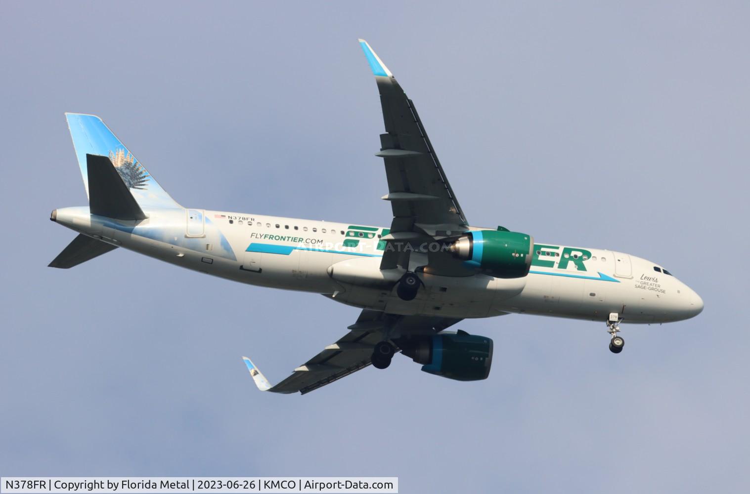 N378FR, 2021 Airbus A320-251N C/N 10386, FFT A32N Lewis zx PUJ-MCO