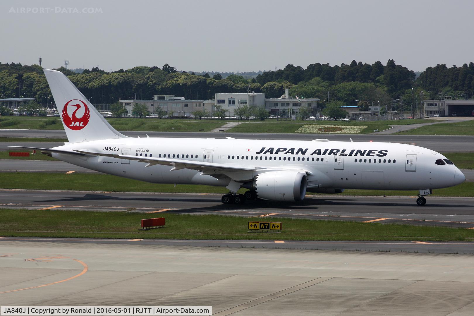 JA840J, 2015 Boeing 787-8 Dreamliner Dreamliner C/N 34856, at nrt