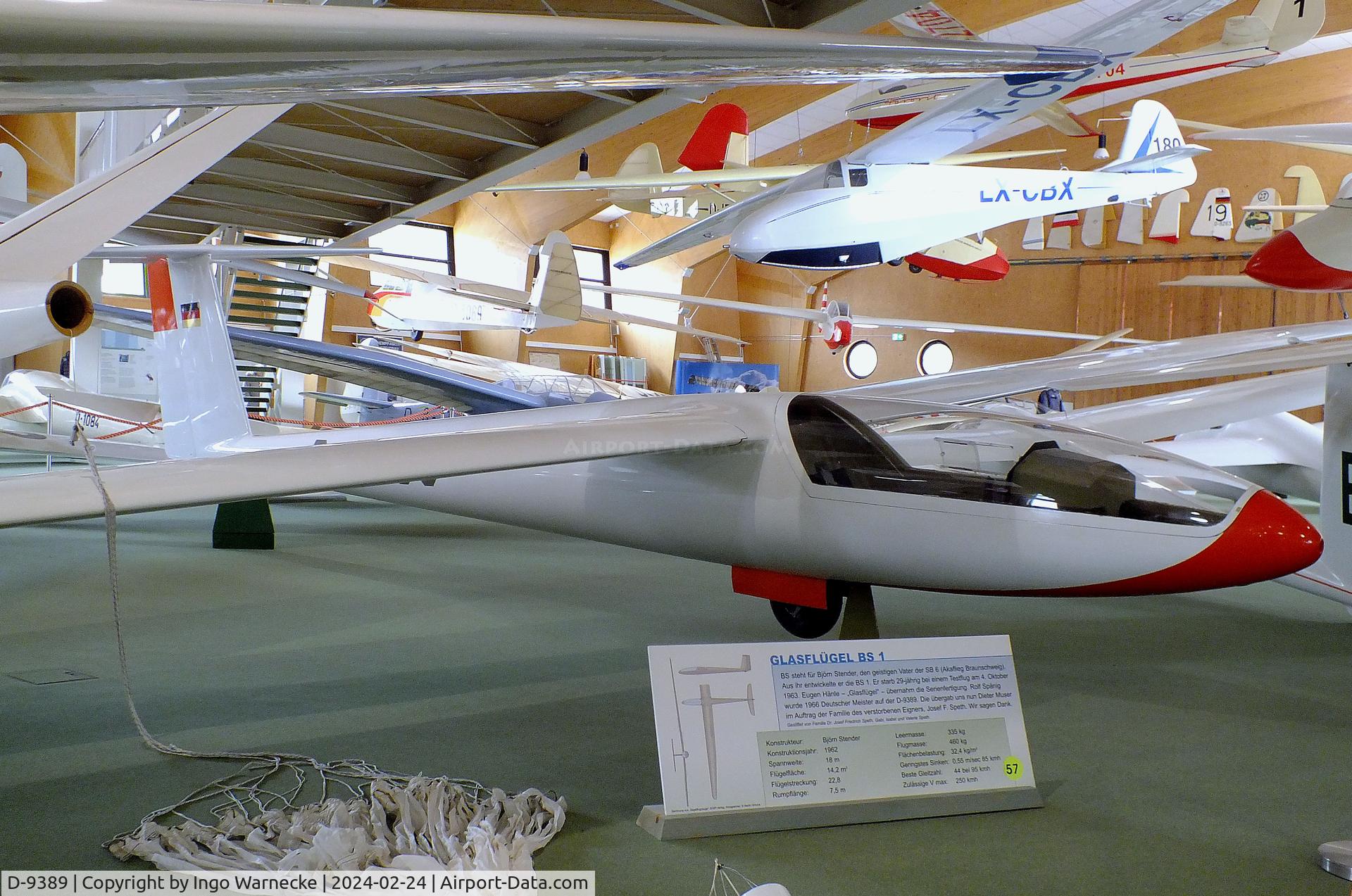 D-9389, 1966 Glasflugel BS-1 C/N 3, Glasflügel BS-1 at the Deutsches Segelflugmuseum mit Modellflug (German Soaring Museum with Model Flight), Gersfeld Wasserkuppe