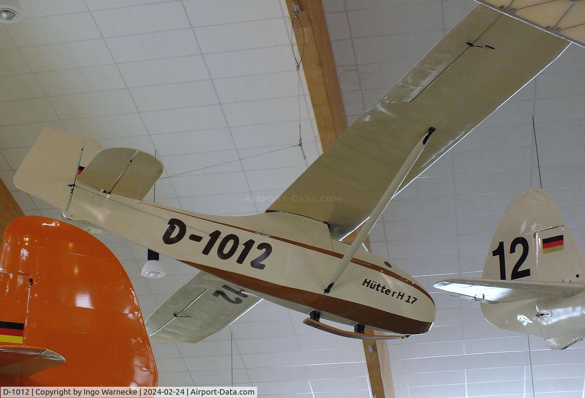 D-1012, Hutter HU-17A C/N not found_D-1012, Hütter H-17A at the Deutsches Segelflugmuseum mit Modellflug (German Soaring Museum with Model Flight), Gersfeld Wasserkuppe