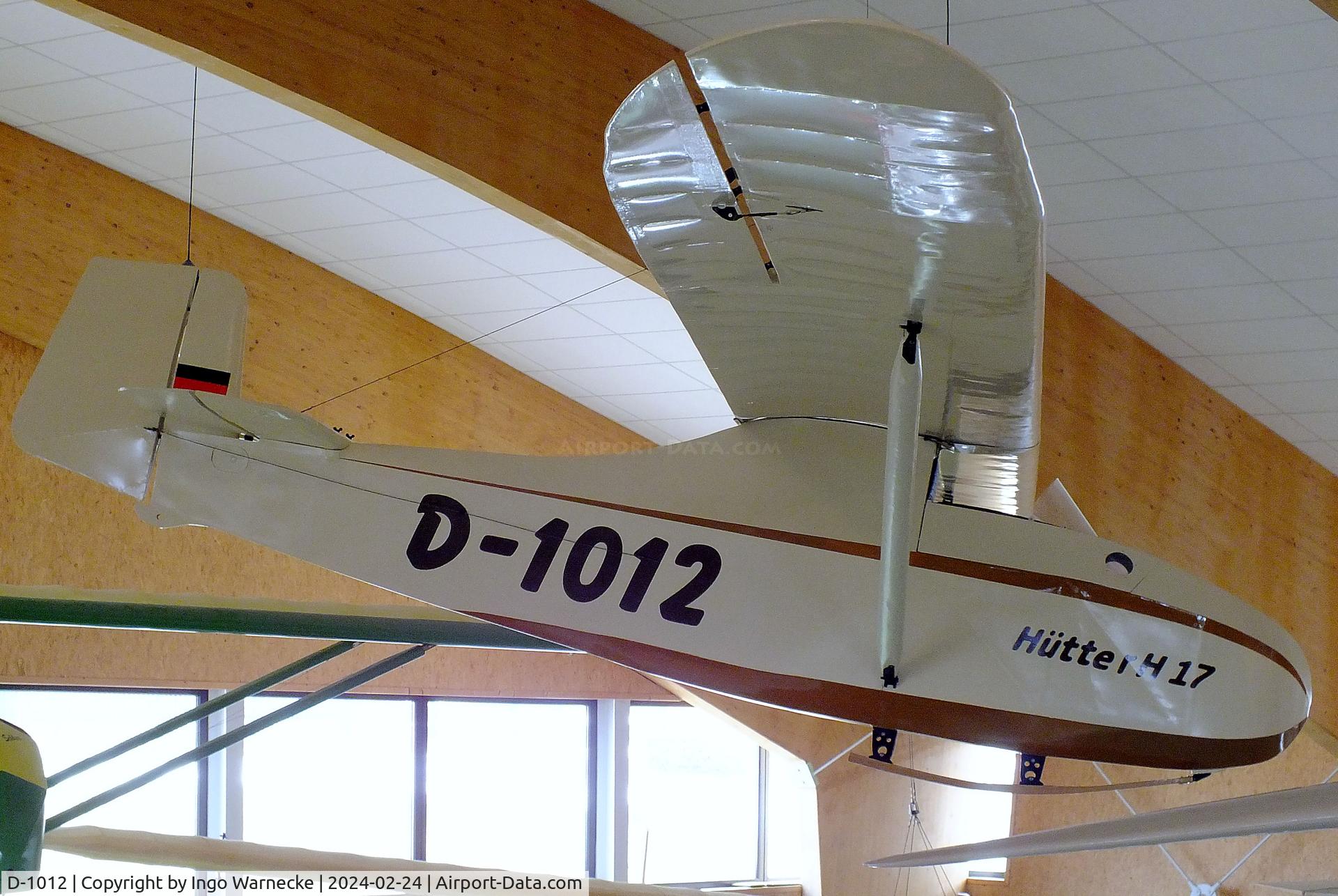 D-1012, Hutter HU-17A C/N not found_D-1012, Hütter H-17A at the Deutsches Segelflugmuseum mit Modellflug (German Soaring Museum with Model Flight), Gersfeld Wasserkuppe