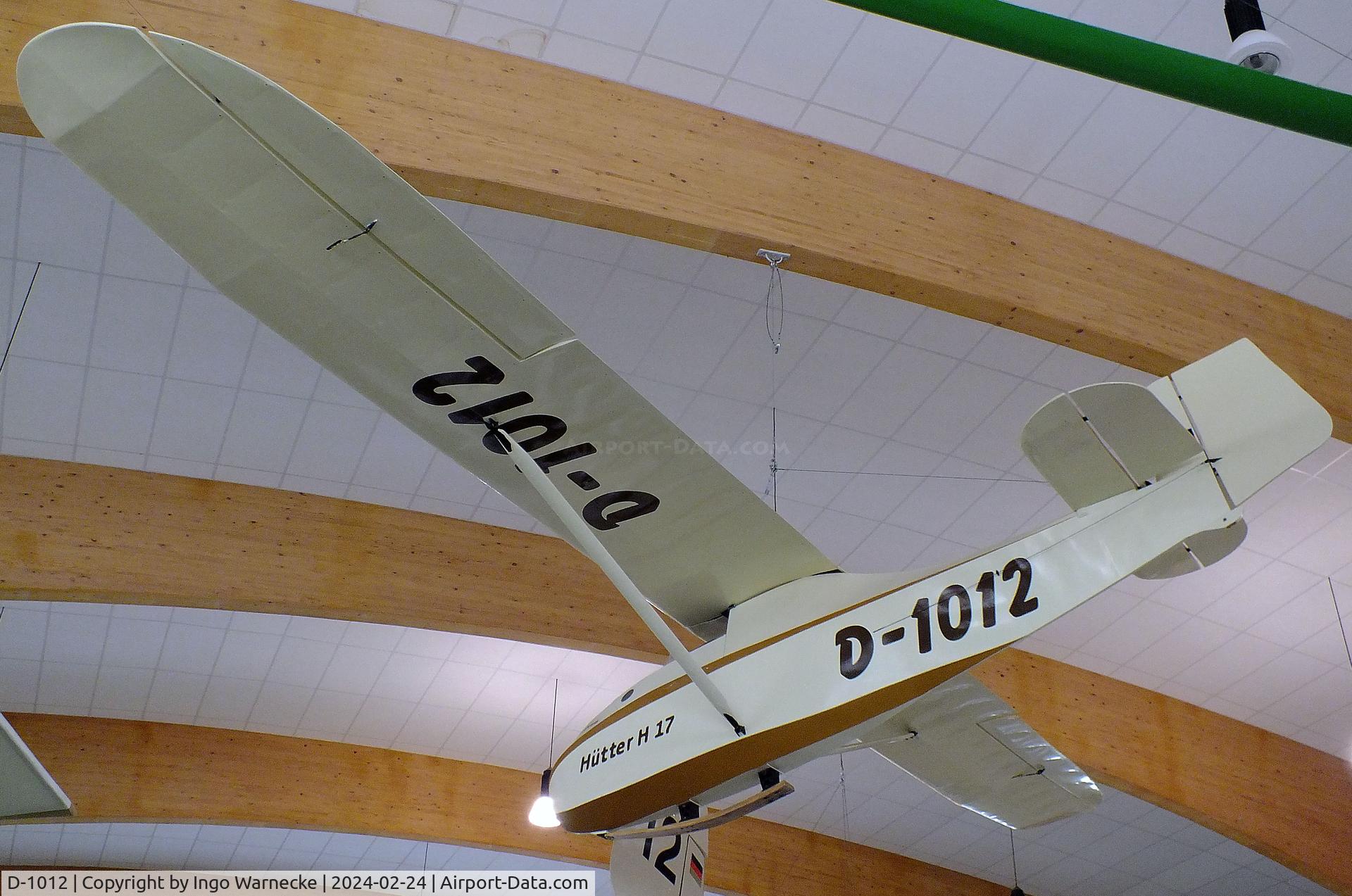 D-1012, Hutter HU-17A C/N not found_D-1012, Hütter H-17A at the Deutsches Segelflugmuseum mit Modellflug (German Soaring Museum with Model Flight), Gersfeld Wasserkuppe