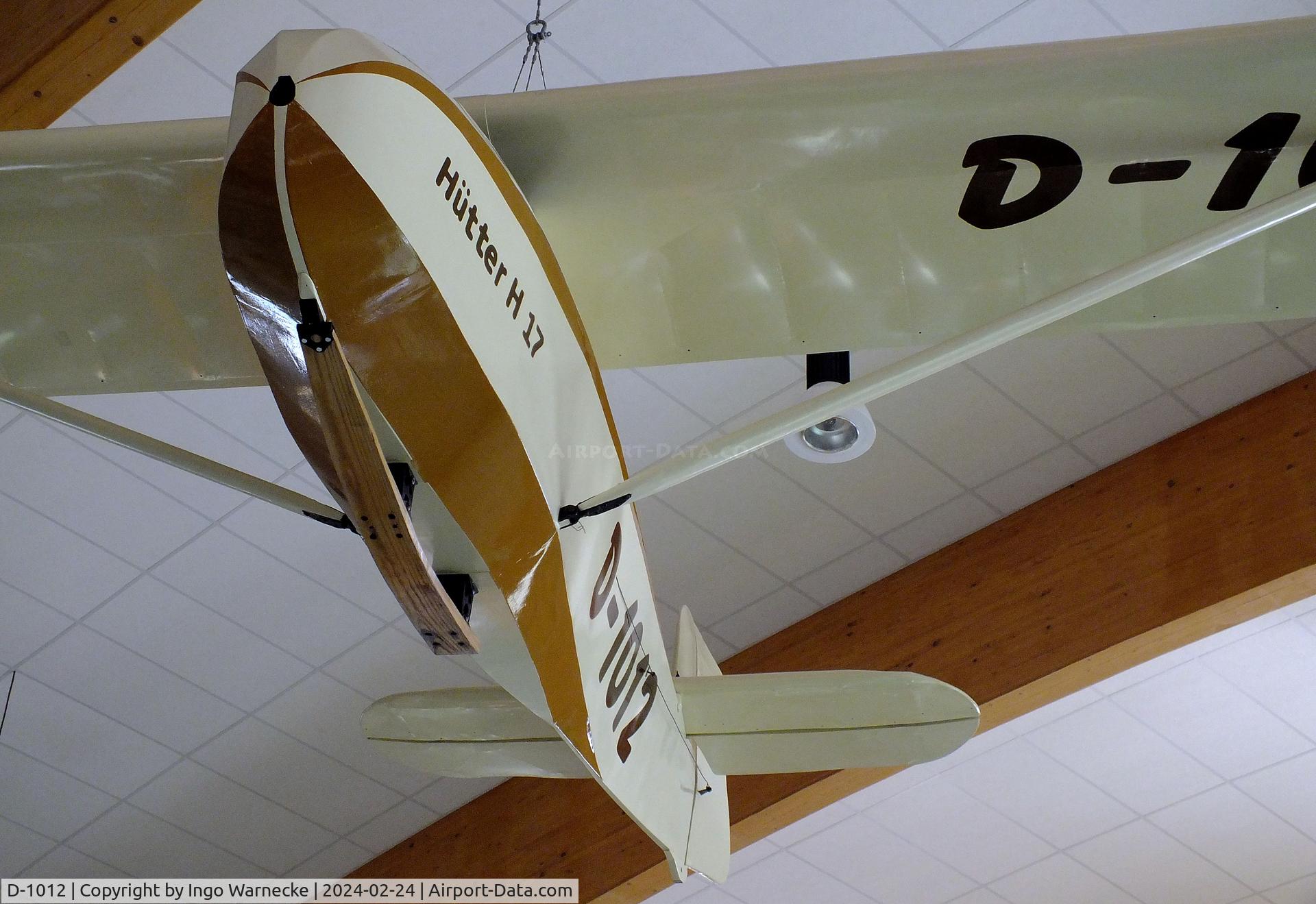 D-1012, Hutter HU-17A C/N not found_D-1012, Hütter H-17A at the Deutsches Segelflugmuseum mit Modellflug (German Soaring Museum with Model Flight), Gersfeld Wasserkuppe
