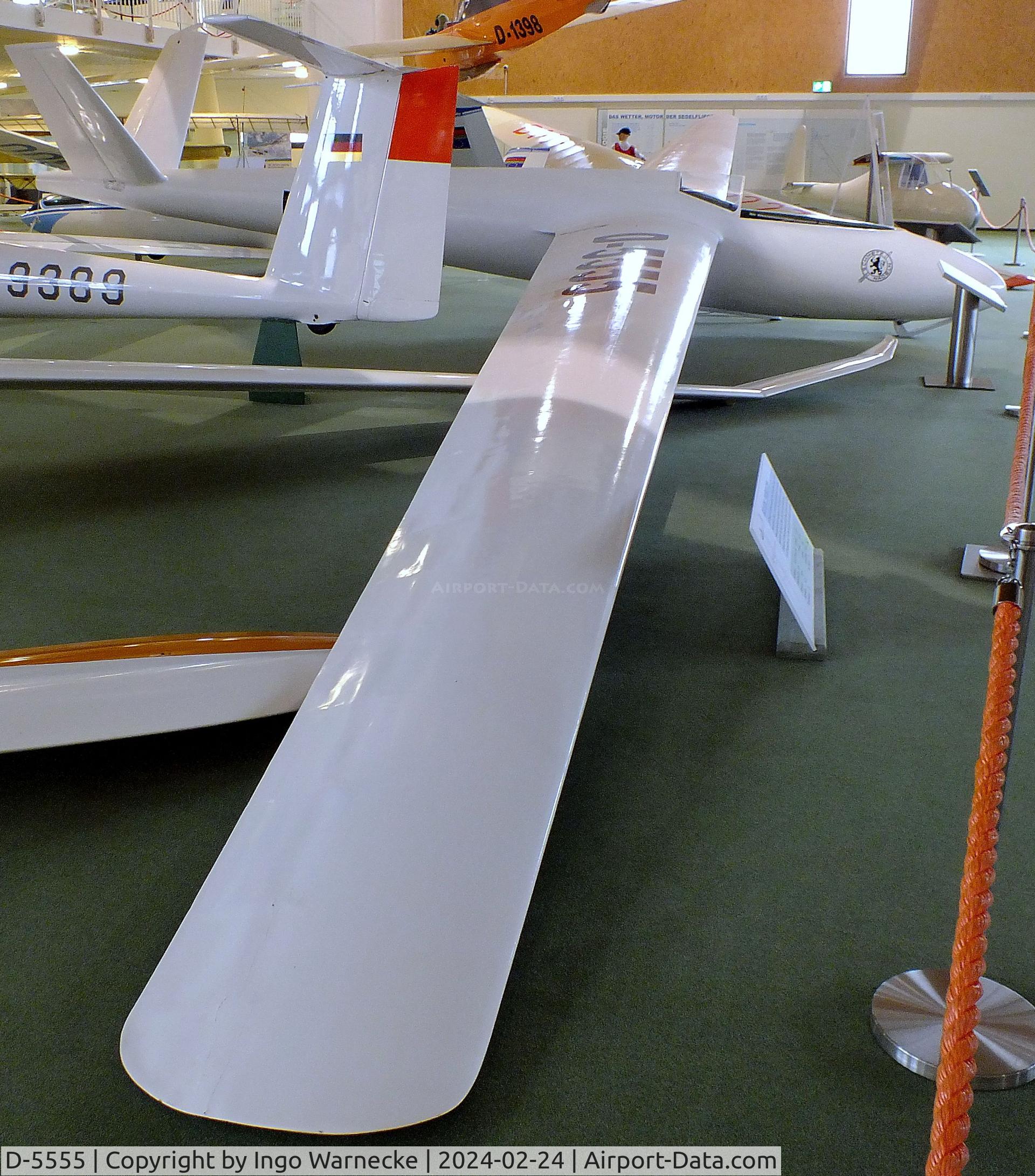 D-5555, 1955 Haase-Kensche-Schmetz HKS-1 C/N V2, Haase-Kensche-Schmetz HKS-1 at the Deutsches Segelflugmuseum mit Modellflug (German Soaring Museum with Model Flight), Gersfeld Wasserkuppe