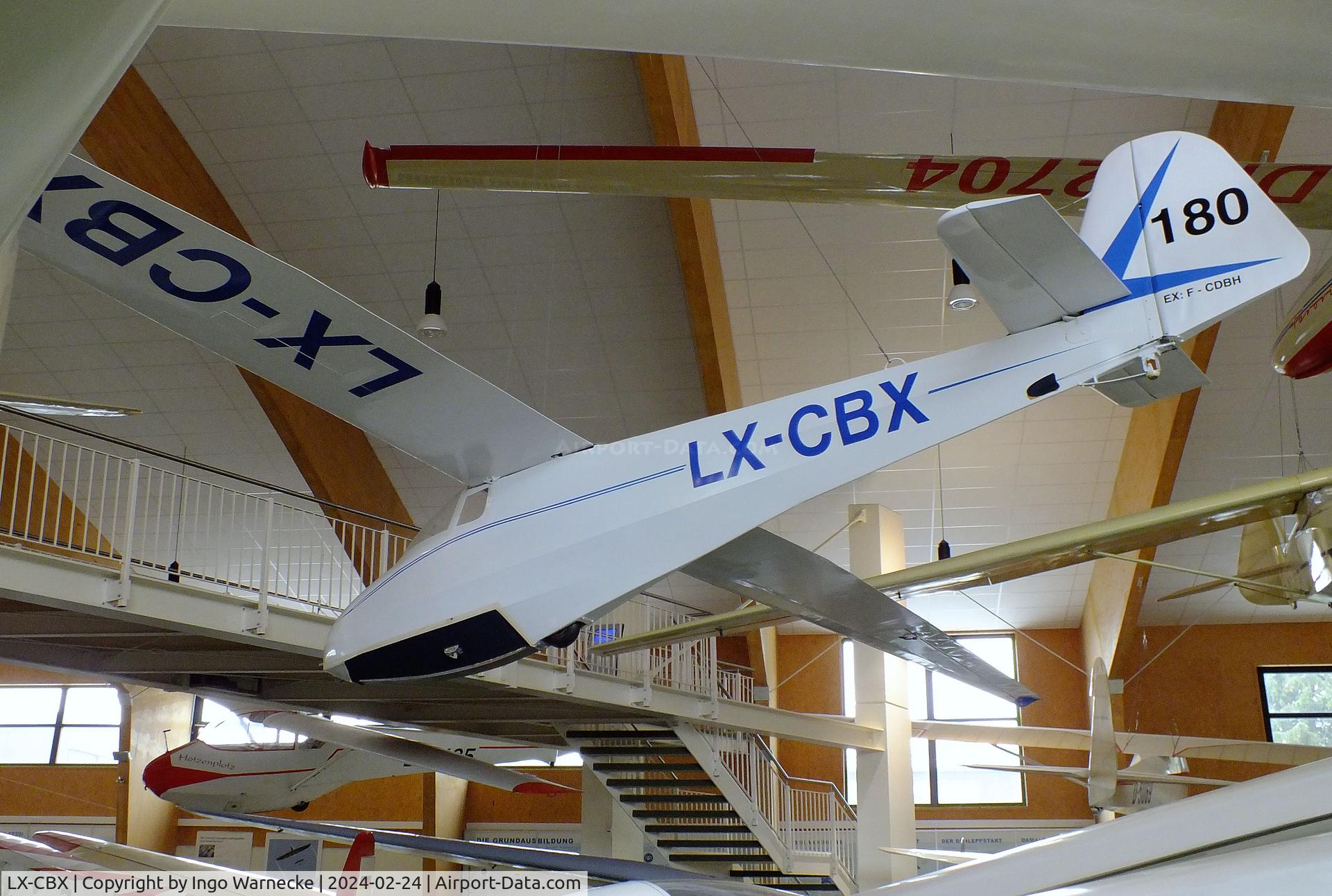 LX-CBX, Scheibe Avialsa 60 Fauconnet C/N 80K, Avialsa A.60 Fauconnet (french license built Scheibe L-Spatz 55) at the Deutsches Segelflugmuseum mit Modellflug (German Soaring Museum with Model Flight), Gersfeld Wasserkuppe