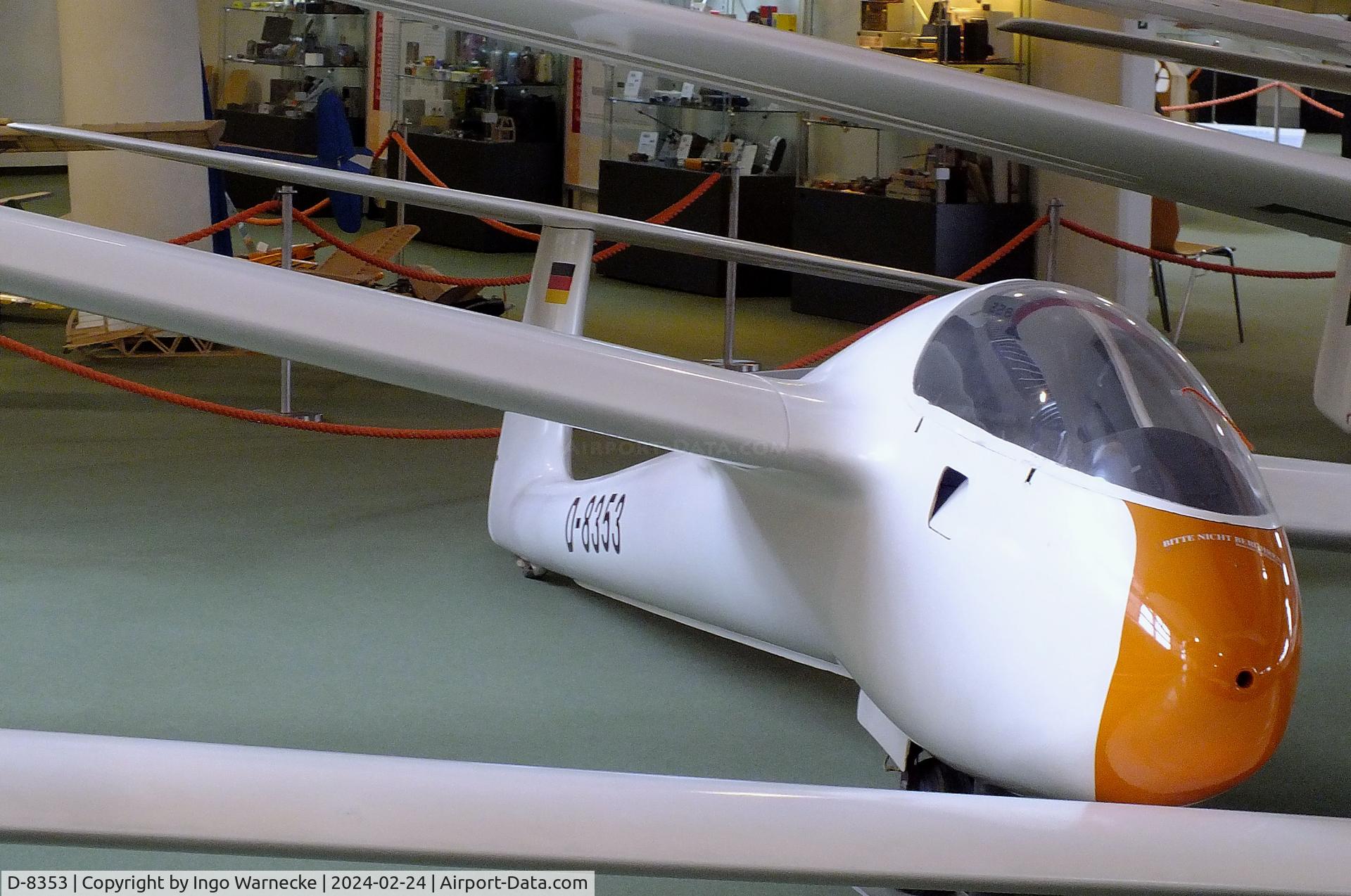D-8353, 1960 Bolkow FS-24 Phonix T C/N 402, Bölkow FS-24 Phönix TO at the Deutsches Segelflugmuseum mit Modellflug (German Soaring Museum with Model Flight), Gersfeld Wasserkuppe