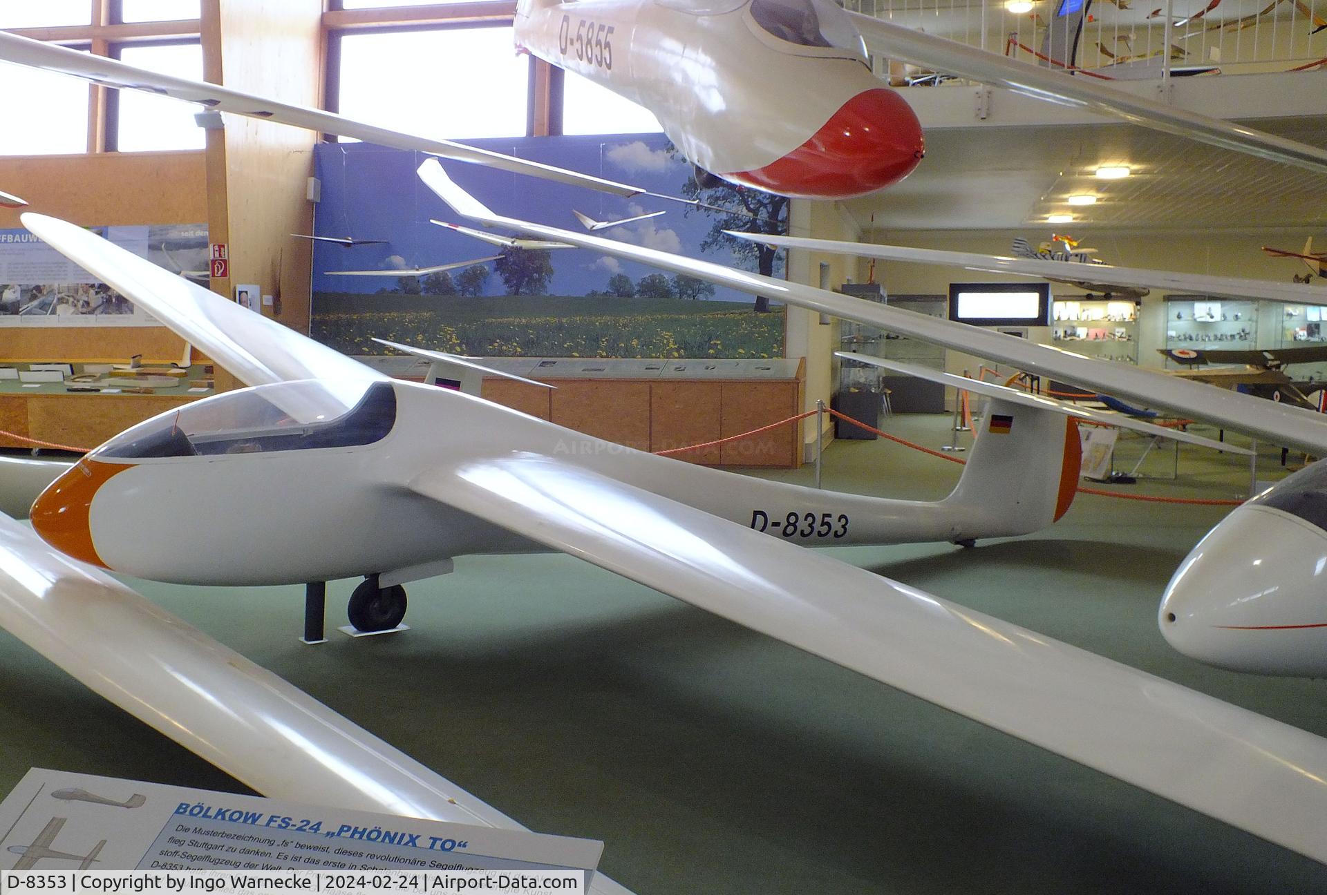 D-8353, 1960 Bolkow FS-24 Phonix T C/N 402, Bölkow FS-24 Phönix TO at the Deutsches Segelflugmuseum mit Modellflug (German Soaring Museum with Model Flight), Gersfeld Wasserkuppe
