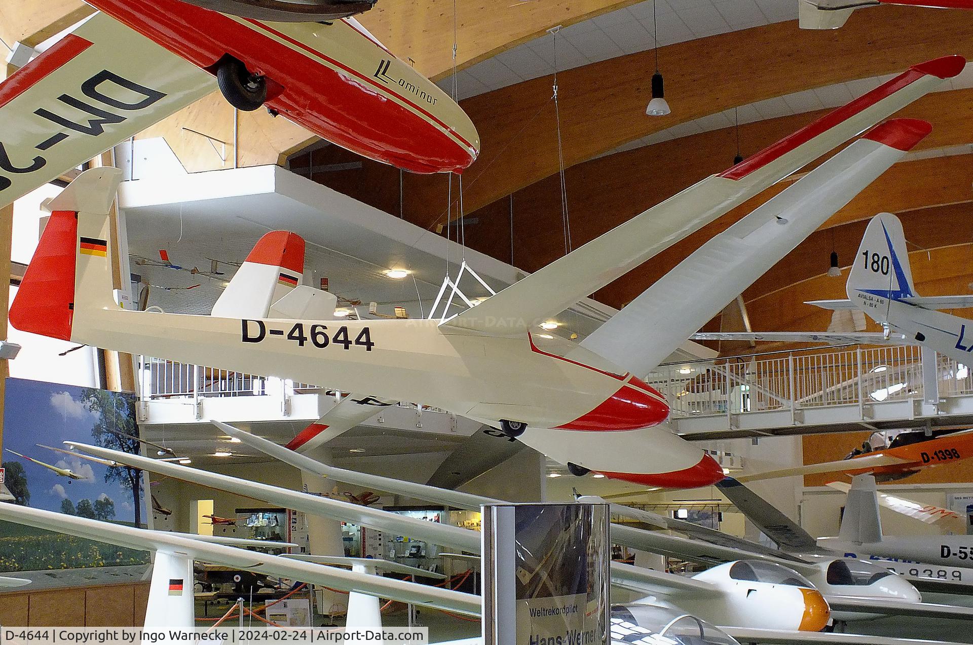 D-4644, 1958 Akaflieg Darmstadt D 34C C/N not found_D-4644, Akaflieg Darmstadt D-34C, nicknamed 'B-phrodite', at the Deutsches Segelflugmuseum mit Modellflug (German Soaring Museum with Model Flight), Gersfeld Wasserkuppe