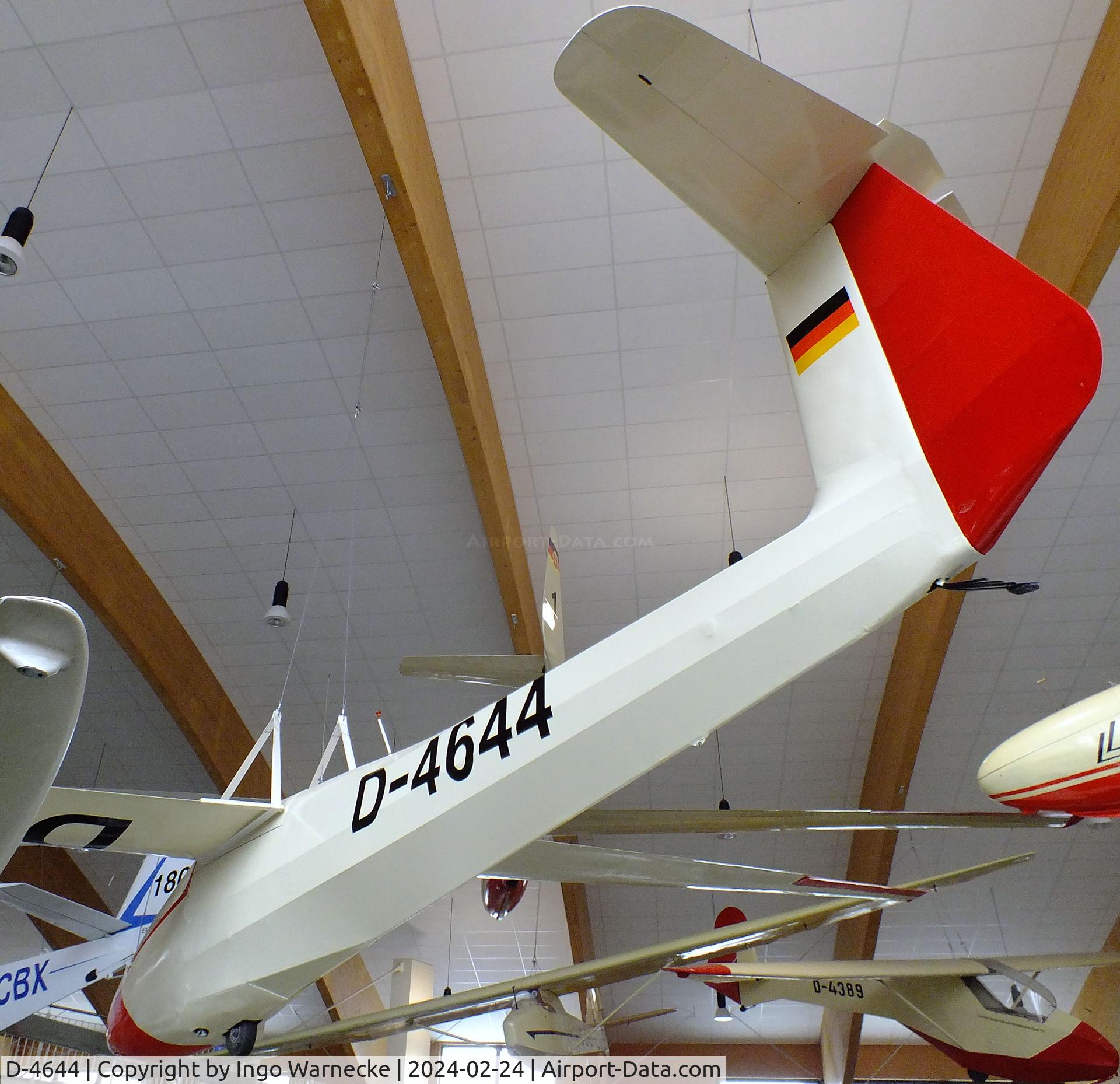 D-4644, 1958 Akaflieg Darmstadt D 34C C/N not found_D-4644, Akaflieg Darmstadt D-34C, nicknamed 'B-phrodite', at the Deutsches Segelflugmuseum mit Modellflug (German Soaring Museum with Model Flight), Gersfeld Wasserkuppe