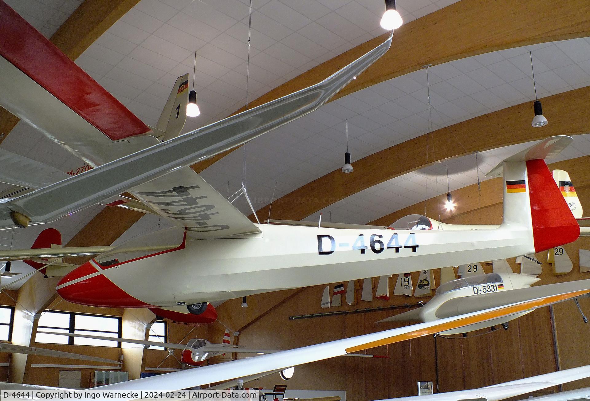 D-4644, 1958 Akaflieg Darmstadt D 34C C/N not found_D-4644, Akaflieg Darmstadt D-34C, nicknamed 'B-phrodite', at the Deutsches Segelflugmuseum mit Modellflug (German Soaring Museum with Model Flight), Gersfeld Wasserkuppe