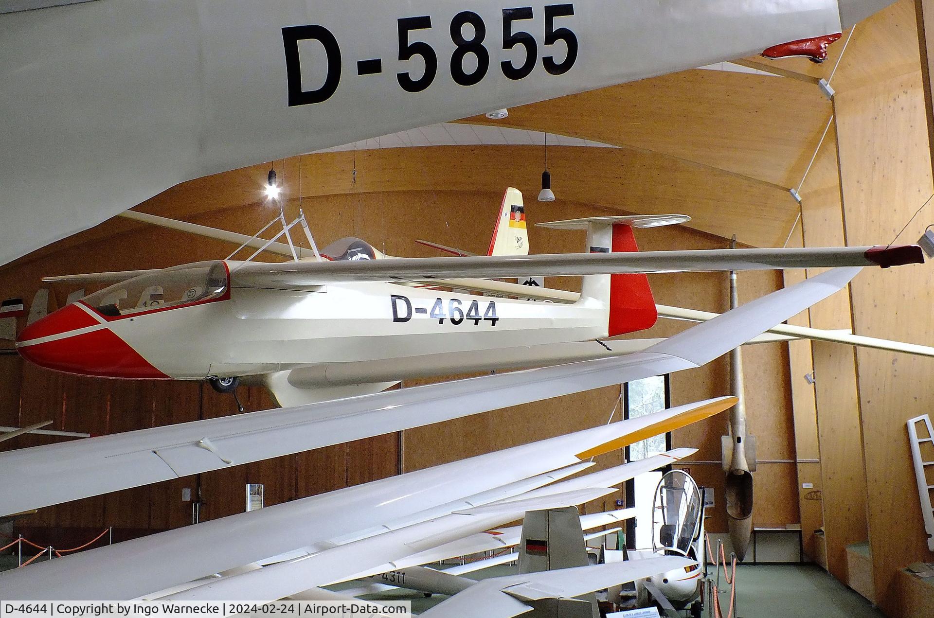 D-4644, 1958 Akaflieg Darmstadt D 34C C/N not found_D-4644, Akaflieg Darmstadt D-34C, nicknamed 'B-phrodite', at the Deutsches Segelflugmuseum mit Modellflug (German Soaring Museum with Model Flight), Gersfeld Wasserkuppe