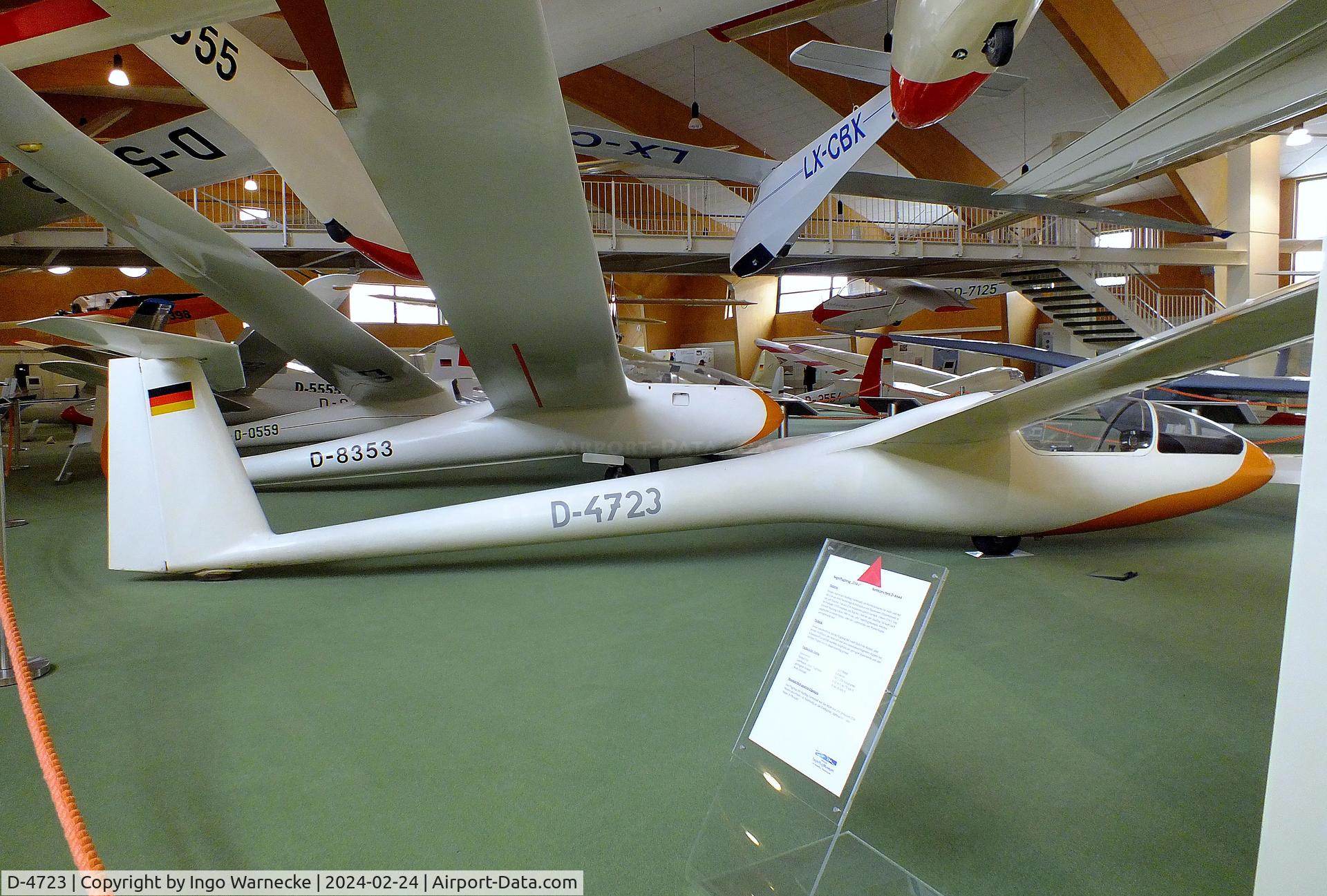 D-4723, 1968 Rolladen-Schneider LS-1 C/N V-1, Rolladen-Schneider LS1-V1 first prototype at the Deutsches Segelflugmuseum mit Modellflug (German Soaring Museum with Model Flight), Gersfeld Wasserkuppe