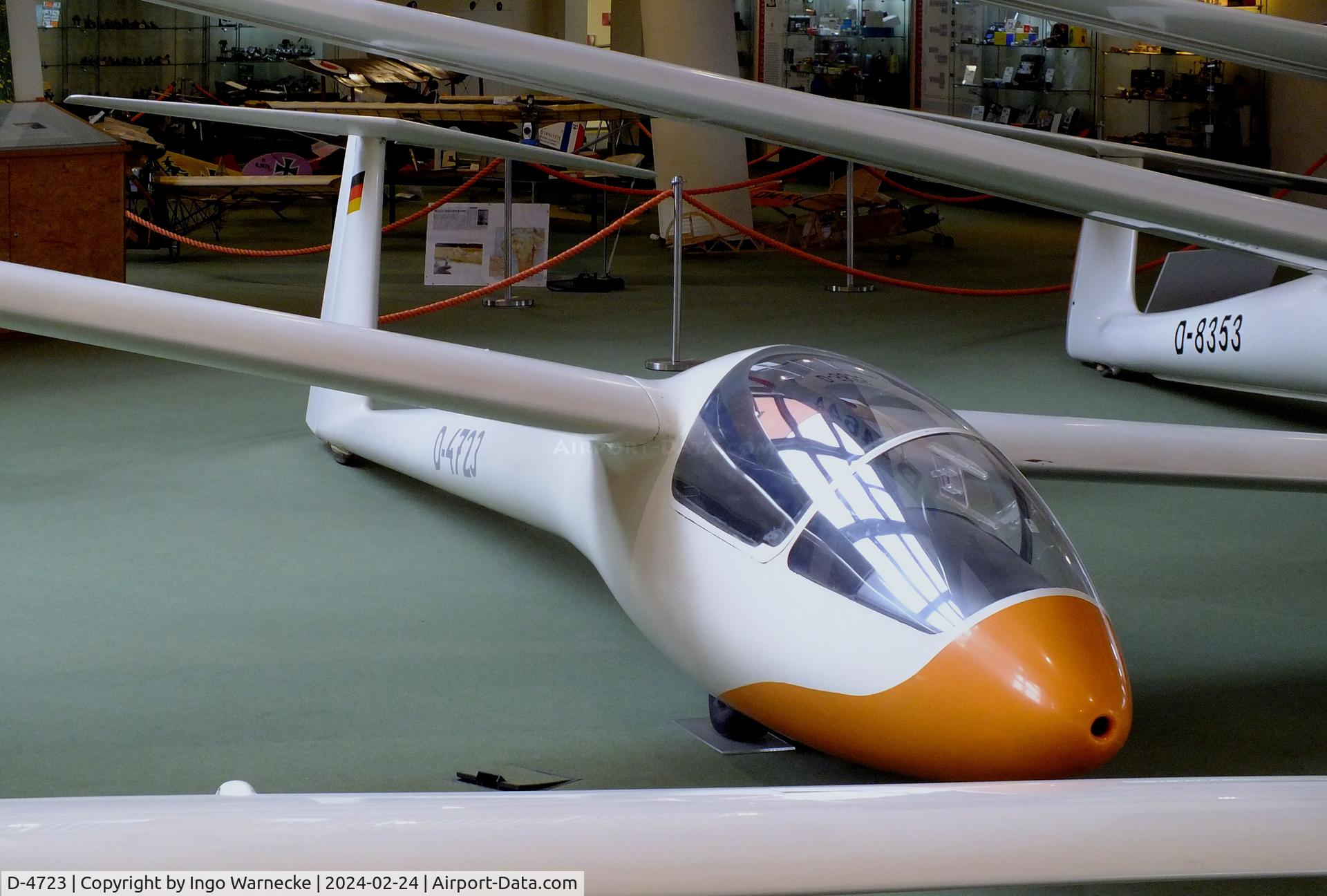 D-4723, 1968 Rolladen-Schneider LS-1 C/N V-1, Rolladen-Schneider LS1-V1 first prototype at the Deutsches Segelflugmuseum mit Modellflug (German Soaring Museum with Model Flight), Gersfeld Wasserkuppe