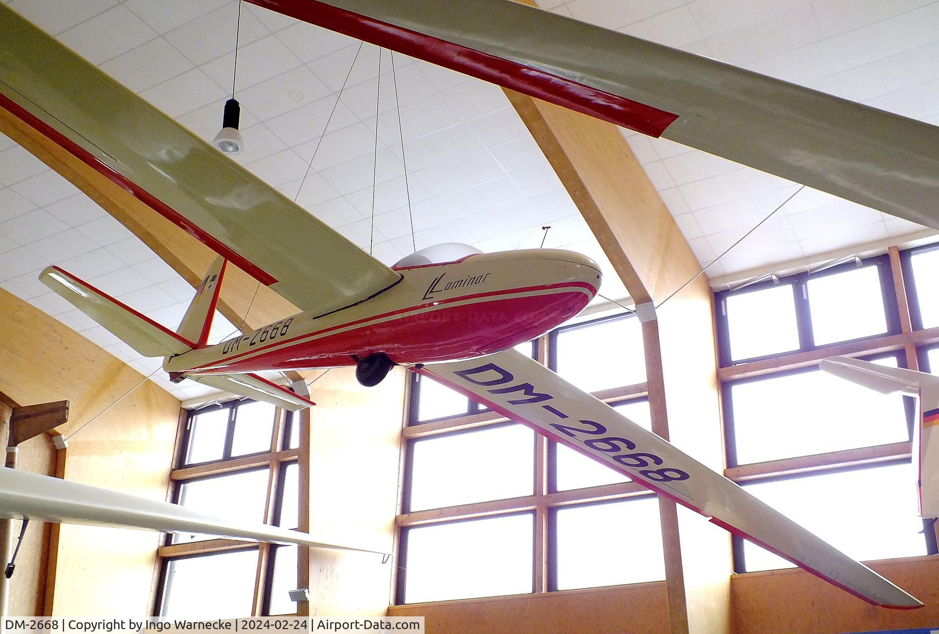 DM-2668, 1962 VEB Apparatebau Lommatzsch Lom 58/II Libelle Laminar C/N 0668, VEB Apparatebau Lommatzsch Lom-58/II Libelle Laminar at the Deutsches Segelflugmuseum mit Modellflug (German Soaring Museum with Model Flight), Gersfeld Wasserkuppe