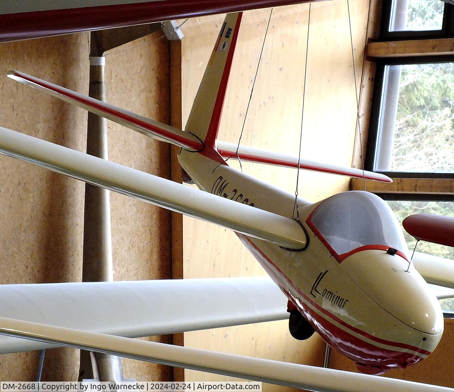 DM-2668, 1962 VEB Apparatebau Lommatzsch Lom 58/II Libelle Laminar C/N 0668, VEB Apparatebau Lommatzsch Lom-58/II Libelle Laminar at the Deutsches Segelflugmuseum mit Modellflug (German Soaring Museum with Model Flight), Gersfeld Wasserkuppe