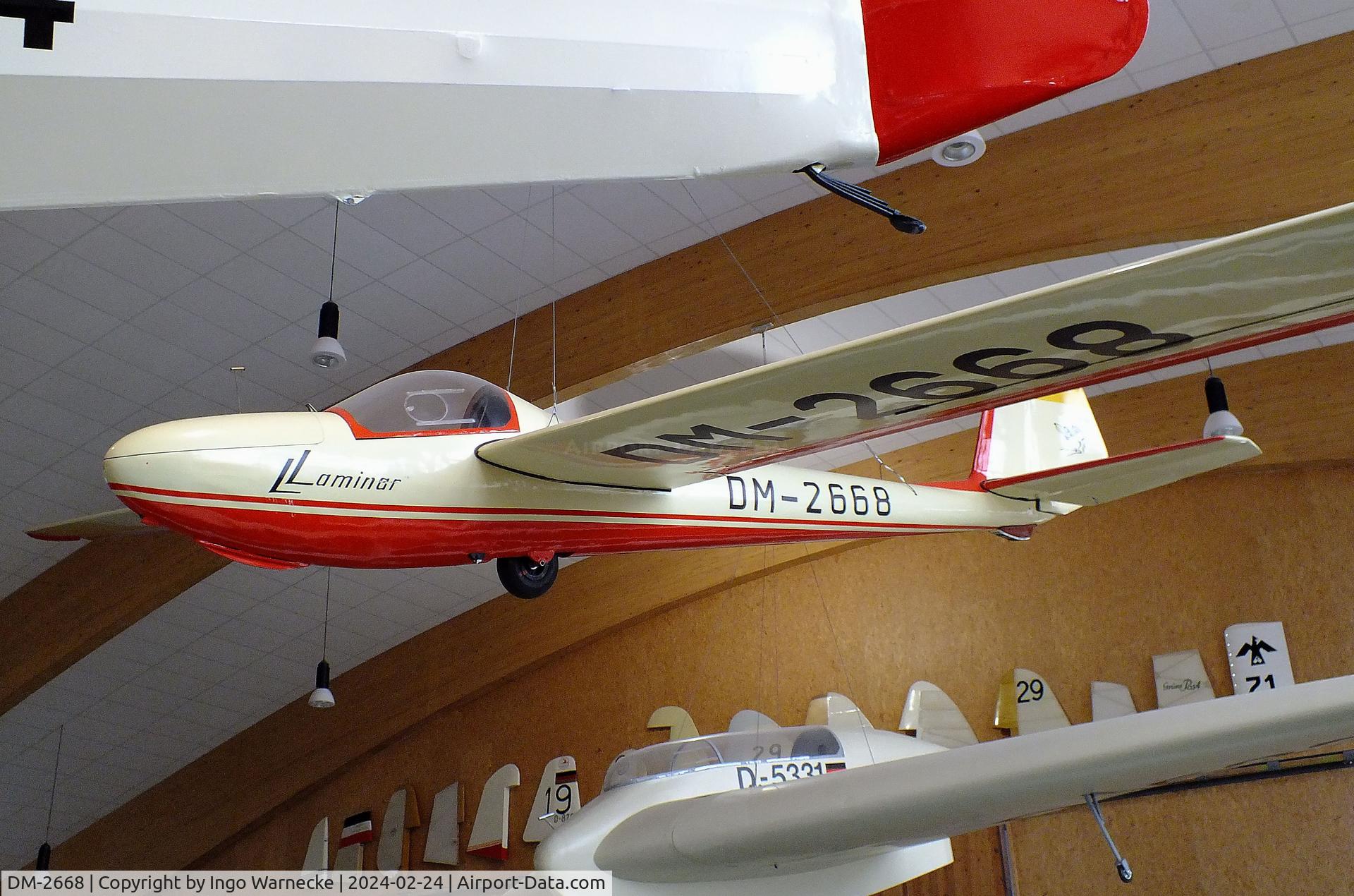 DM-2668, 1962 VEB Apparatebau Lommatzsch Lom 58/II Libelle Laminar C/N 0668, VEB Apparatebau Lommatzsch Lom-58/II Libelle Laminar at the Deutsches Segelflugmuseum mit Modellflug (German Soaring Museum with Model Flight), Gersfeld Wasserkuppe