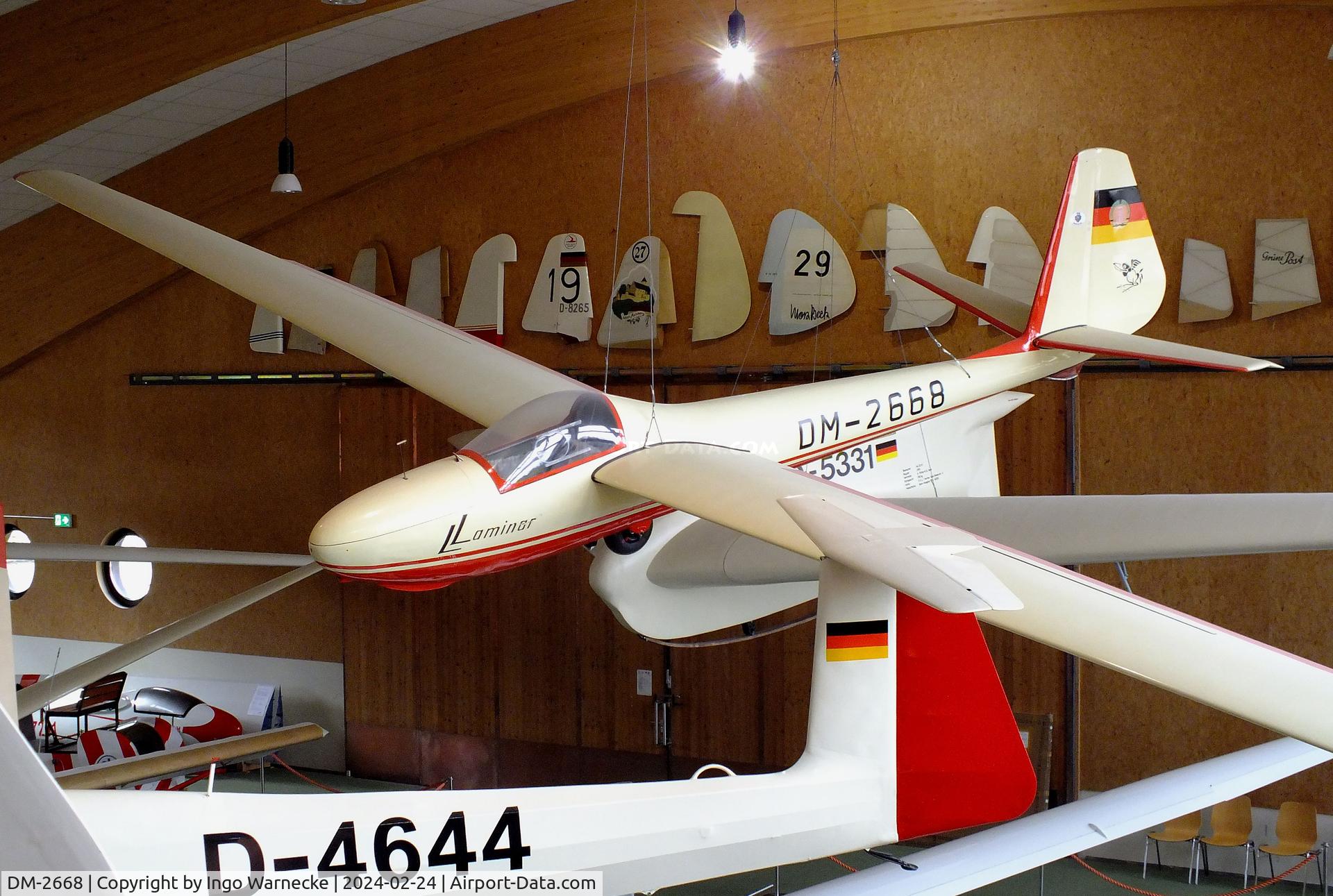 DM-2668, 1962 VEB Apparatebau Lommatzsch Lom 58/II Libelle Laminar C/N 0668, VEB Apparatebau Lommatzsch Lom-58/II Libelle Laminar at the Deutsches Segelflugmuseum mit Modellflug (German Soaring Museum with Model Flight), Gersfeld Wasserkuppe