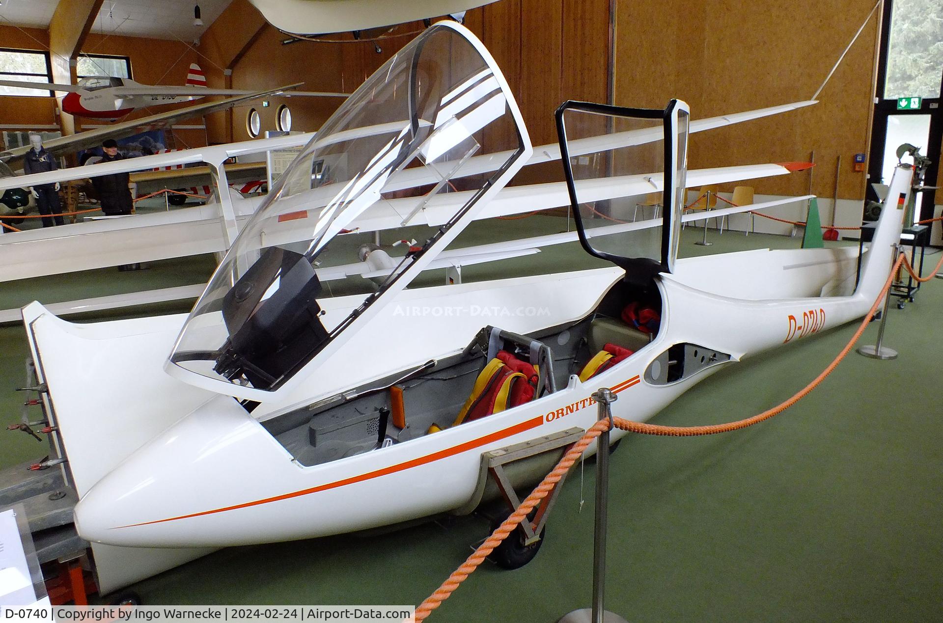 D-0740, 1971 Rolladen-Schneider LSD Ornith C/N V-1, Rolladen-Schneider (W Lemke, K Prummer) LSD Ornith (wings/tailplane dismounted) at the Deutsches Segelflugmuseum mit Modellflug (German Soaring Museum with Model Flight), Gersfeld Wasserkuppe