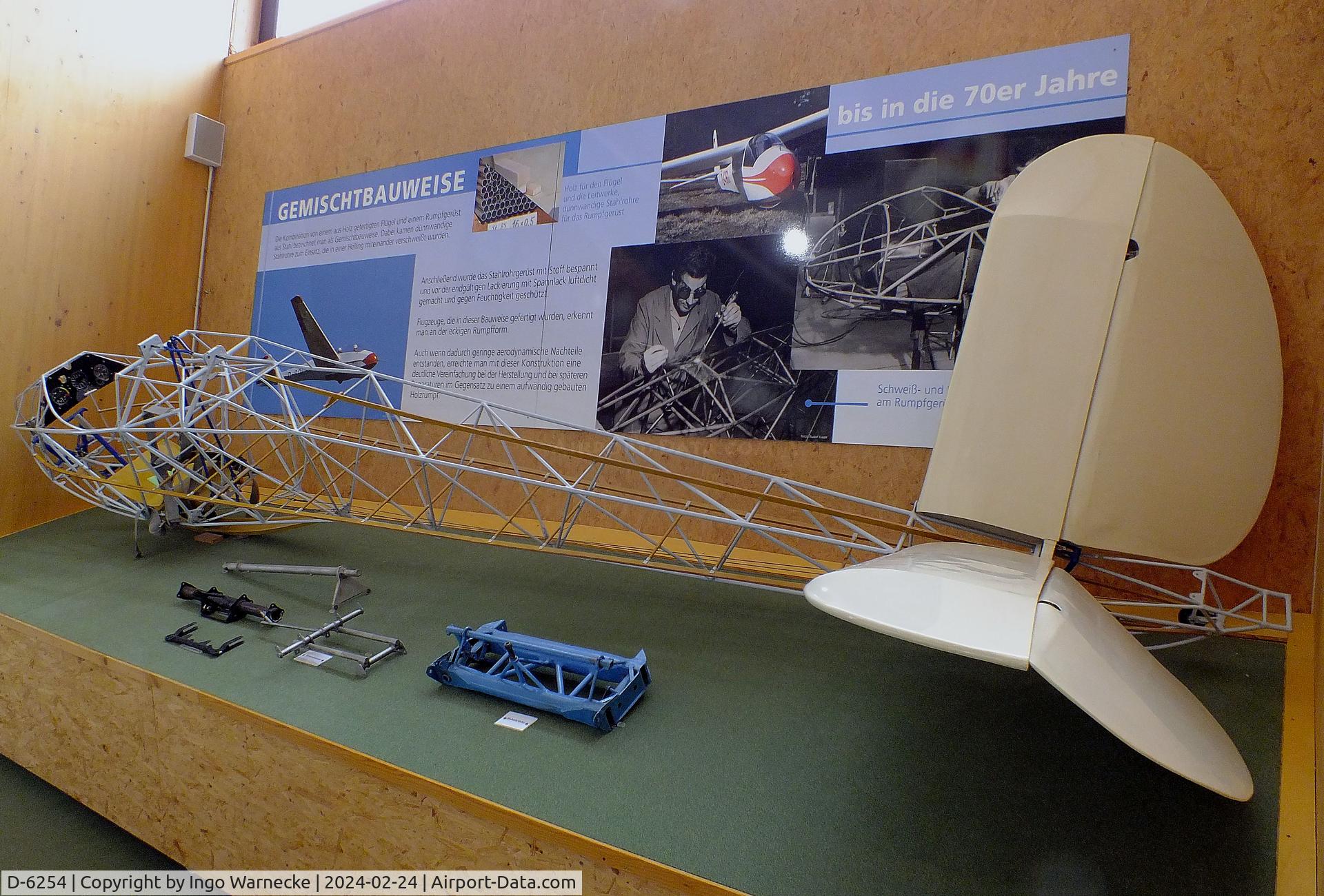D-6254, Schleicher Ka-3 C/N not found_D-6254, Kaiser Schleicher Ka 3, (fuselage/tail only without skin) at the Deutsches Segelflugmuseum mit Modellflug (German Soaring Museum with Model Flight), Gersfeld Wasserkuppe