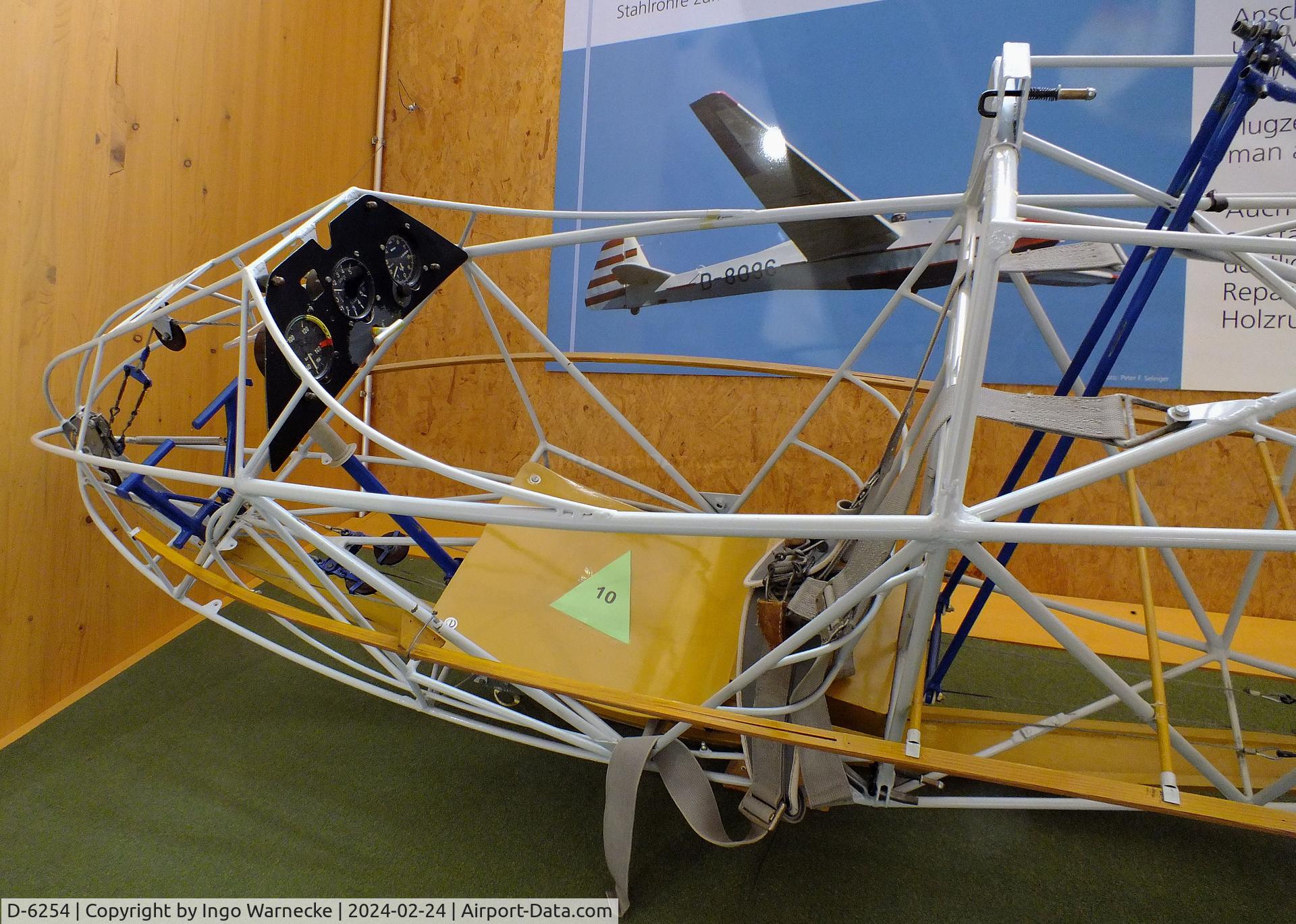 D-6254, Schleicher Ka-3 C/N not found_D-6254, Kaiser Schleicher Ka 3, (fuselage/tail only without skin) at the Deutsches Segelflugmuseum mit Modellflug (German Soaring Museum with Model Flight), Gersfeld Wasserkuppe #c