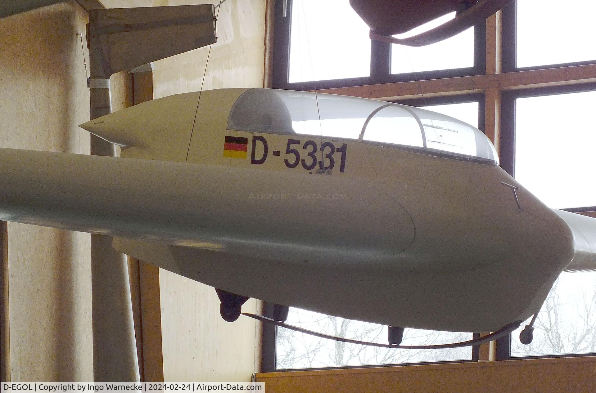 D-EGOL, 1955 Horten Ho 33 C/N 2, Horten (Pützer) Ho 33V-2, originally built with engine, converted back to 1954 Ho 33V-1 'D-5331' glider configuration by museum, at the Deutsches Segelflugmuseum mit Modellflug (German Soaring Museum with Model Flight), Gersfeld Wasserkuppe