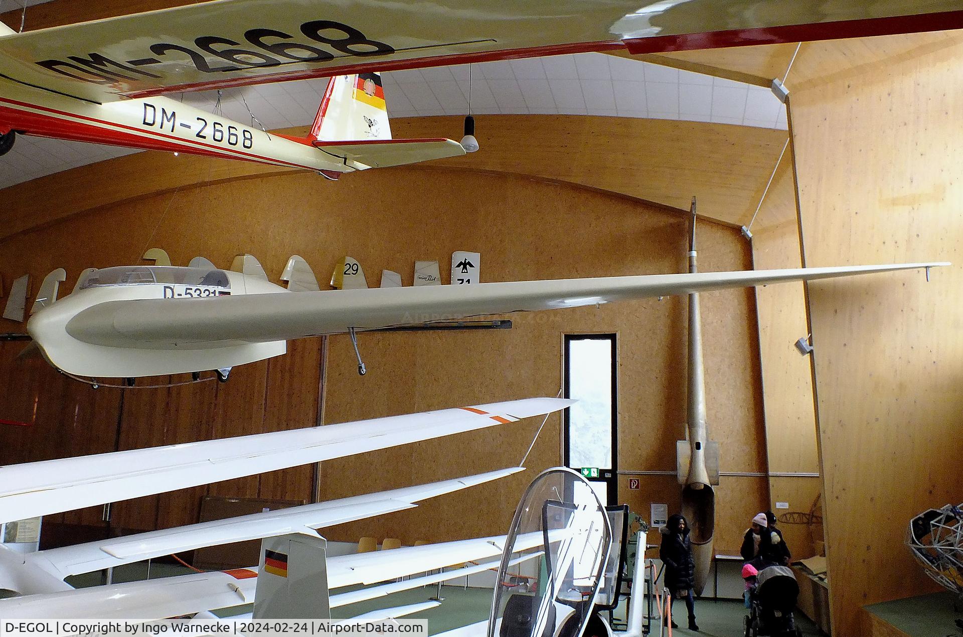 D-EGOL, 1955 Horten Ho 33 C/N 2, Horten (Pützer) Ho 33V-2, originally built with engine, converted back to 1954 Ho 33V-1 'D-5331' glider configuration by museum, at the Deutsches Segelflugmuseum mit Modellflug (German Soaring Museum with Model Flight), Gersfeld Wasserkuppe