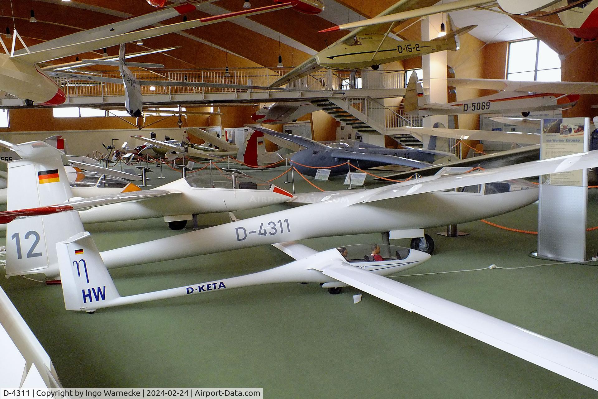 D-4311, 1965 Schleicher ASW-12 C/N 12001, Schleicher AS-12/ASW-12 prototype at the Deutsches Segelflugmuseum mit Modellflug (German Soaring Museum with Model Flight), Gersfeld Wasserkuppe