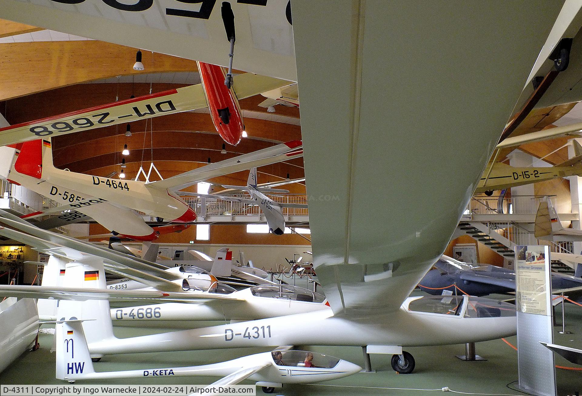 D-4311, 1965 Schleicher ASW-12 C/N 12001, Schleicher AS-12/ASW-12 prototype at the Deutsches Segelflugmuseum mit Modellflug (German Soaring Museum with Model Flight), Gersfeld Wasserkuppe