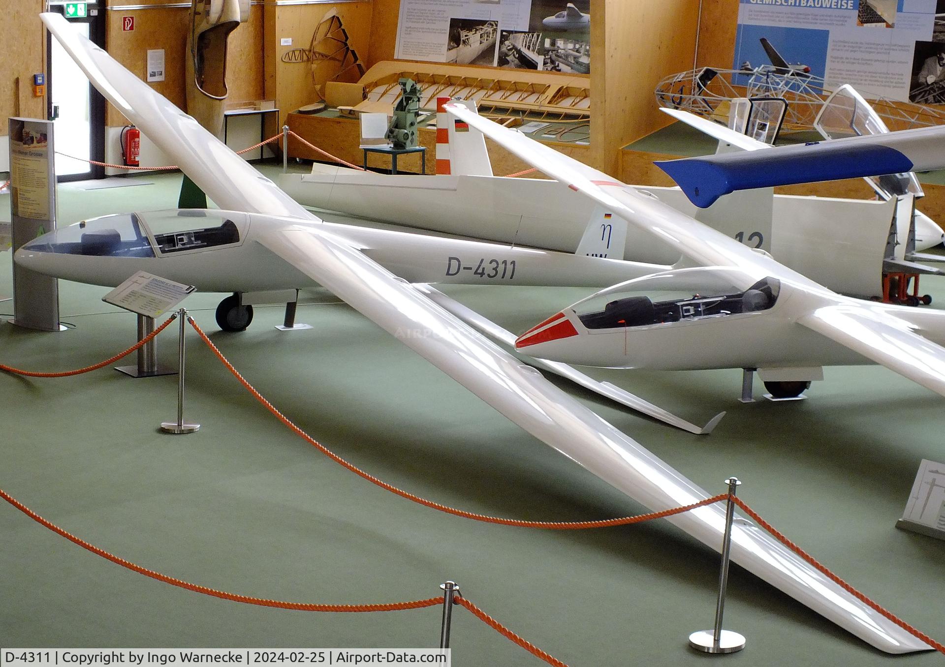 D-4311, 1965 Schleicher ASW-12 C/N 12001, Schleicher AW-12/ASW-12 prototype at the Deutsches Segelflugmuseum mit Modellflug (German Soaring Museum with Model Flight), Gersfeld Wasserkuppe