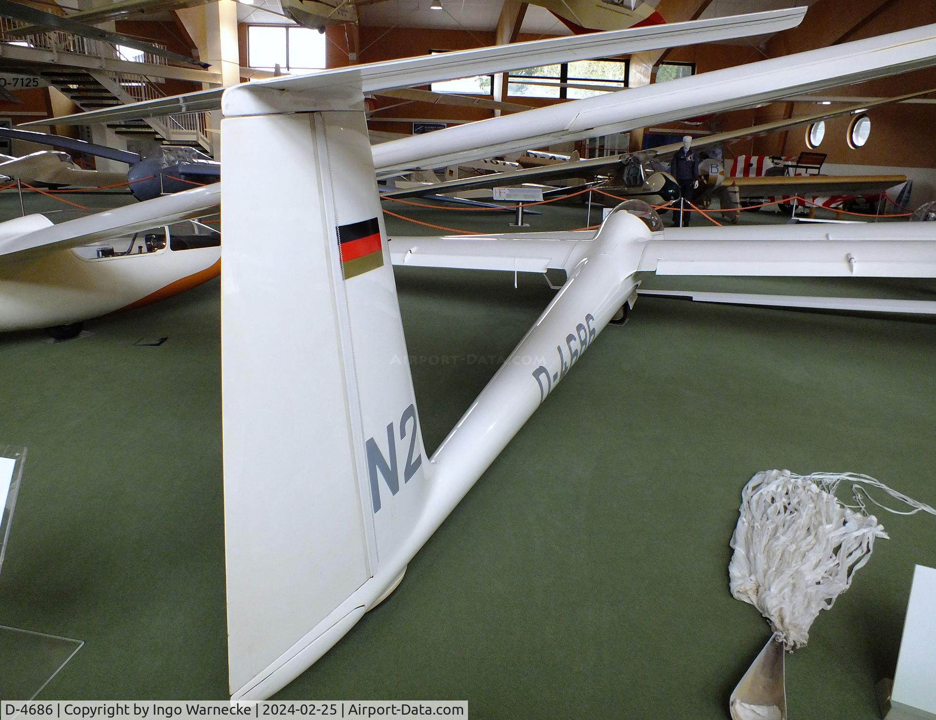 D-4686, 1964 Akaflieg Darmstadt D-36 Circe C/N 2, Akaflieg Darmstadt D-36 Circe at the Deutsches Segelflugmuseum mit Modellflug (German Soaring Museum with Model Flight), Gersfeld Wasserkuppe