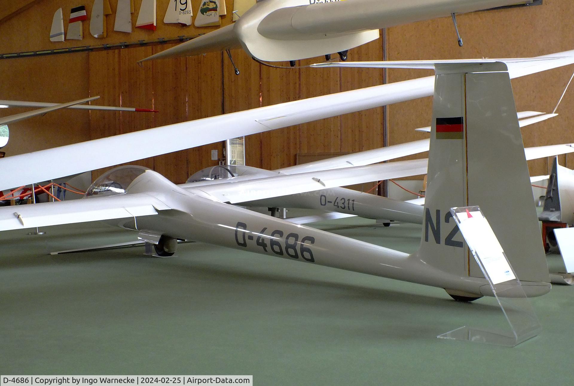 D-4686, 1964 Akaflieg Darmstadt D-36 Circe C/N 2, Akaflieg Darmstadt D-36 Circe at the Deutsches Segelflugmuseum mit Modellflug (German Soaring Museum with Model Flight), Gersfeld Wasserkuppe