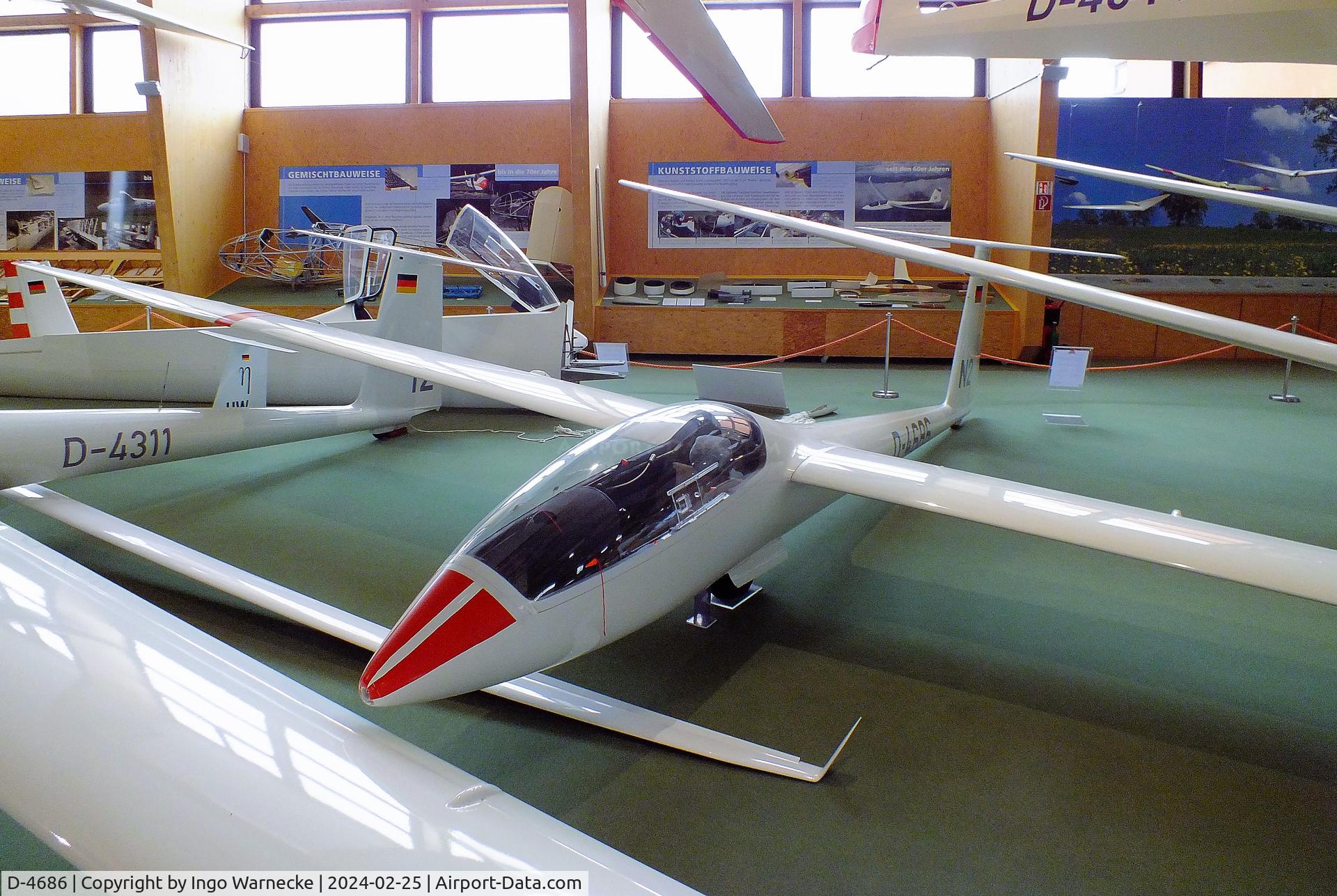 D-4686, 1964 Akaflieg Darmstadt D-36 Circe C/N 2, Akaflieg Darmstadt D-36 Circe at the Deutsches Segelflugmuseum mit Modellflug (German Soaring Museum with Model Flight), Gersfeld Wasserkuppe