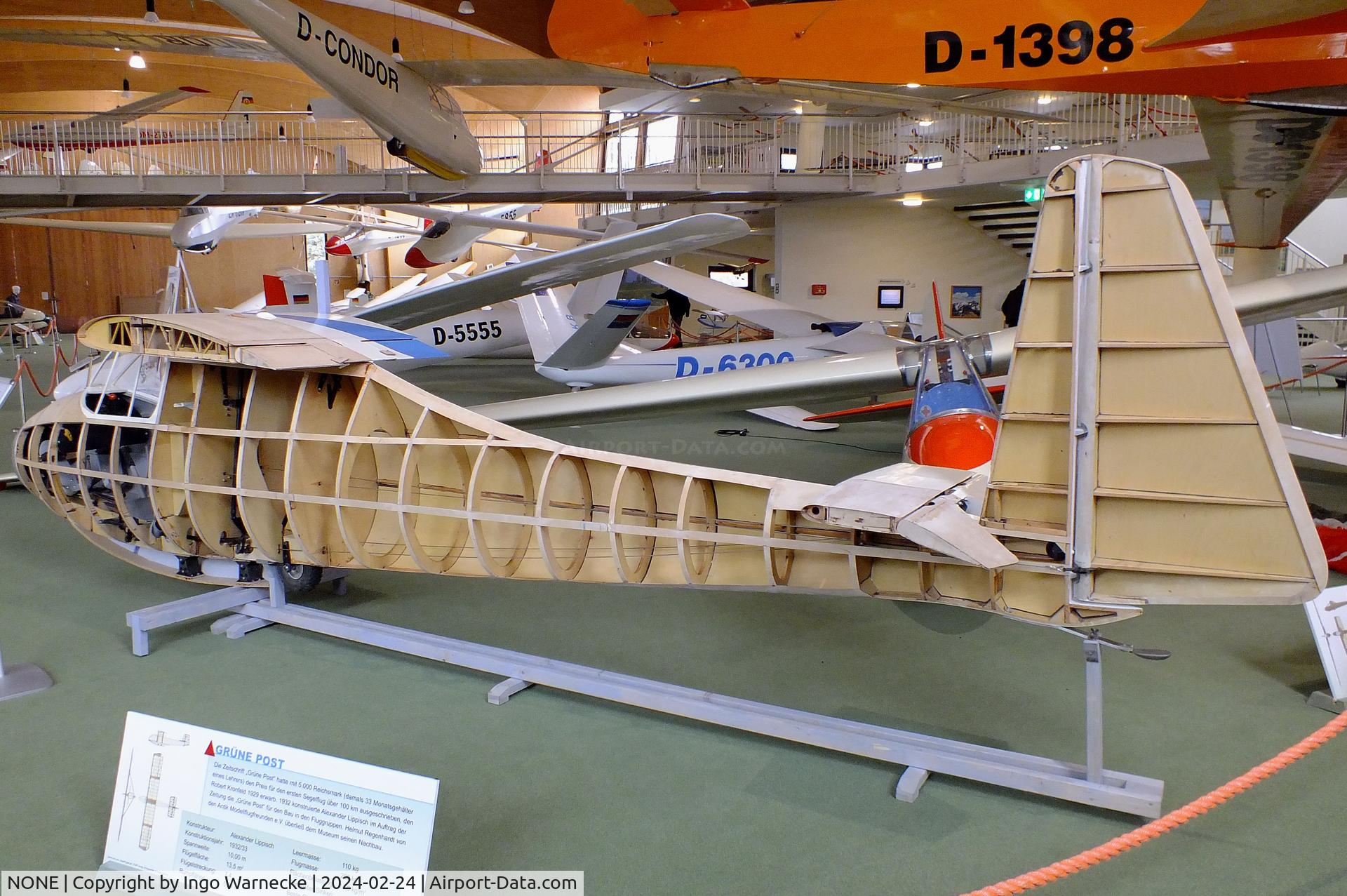NONE, 2023 Vogt Lo-100 Zwergreiher C/N nil, Vogt Lo 100 Zwergreiher (display fuselage built by museum, minus skin on port side) at the Deutsches Segelflugmuseum mit Modellflug (German Soaring Museum with Model Flight), Gersfeld Wasserkuppe