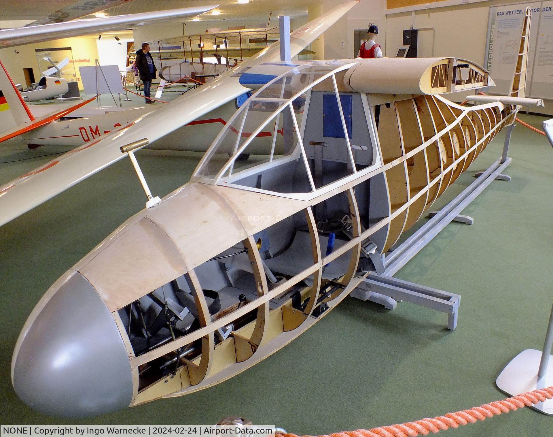 NONE, 2023 Vogt Lo-100 Zwergreiher C/N nil, Vogt Lo 100 Zwergreiher (display fuselage built by museum, minus skin on port side) at the Deutsches Segelflugmuseum mit Modellflug (German Soaring Museum with Model Flight), Gersfeld Wasserkuppe
