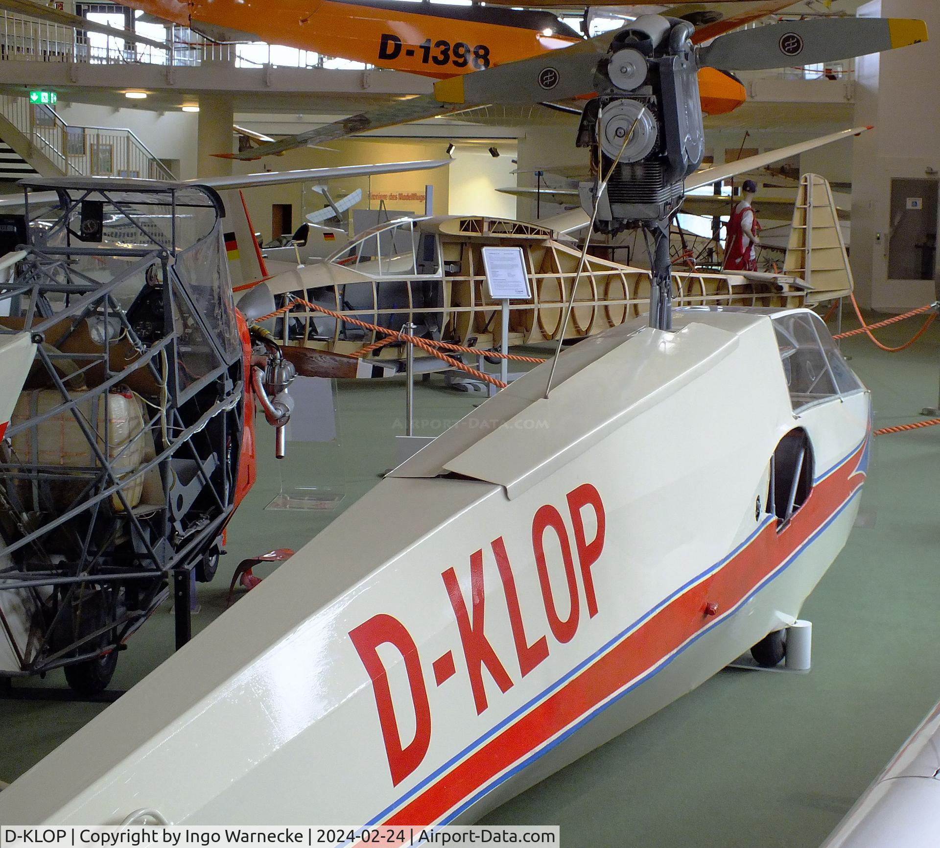 D-KLOP, 1960 Obermeier Illerfalke C/N not found_D-KLOP, Obermeier Illerfalke (converted from Scheibe Bergfalke II, wings/tailplane dismounted) at the Deutsches Segelflugmuseum mit Modellflug (German Soaring Museum with Model Flight), Gersfeld Wasserkuppe